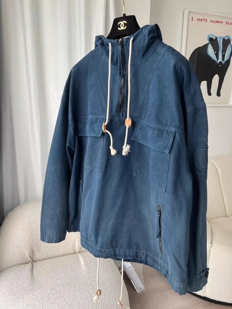 Loewe LOEWE Make a vintage blue hooded pull cord trench coat Size US S / EU 44-46 / 1 - 1 Thumbnail