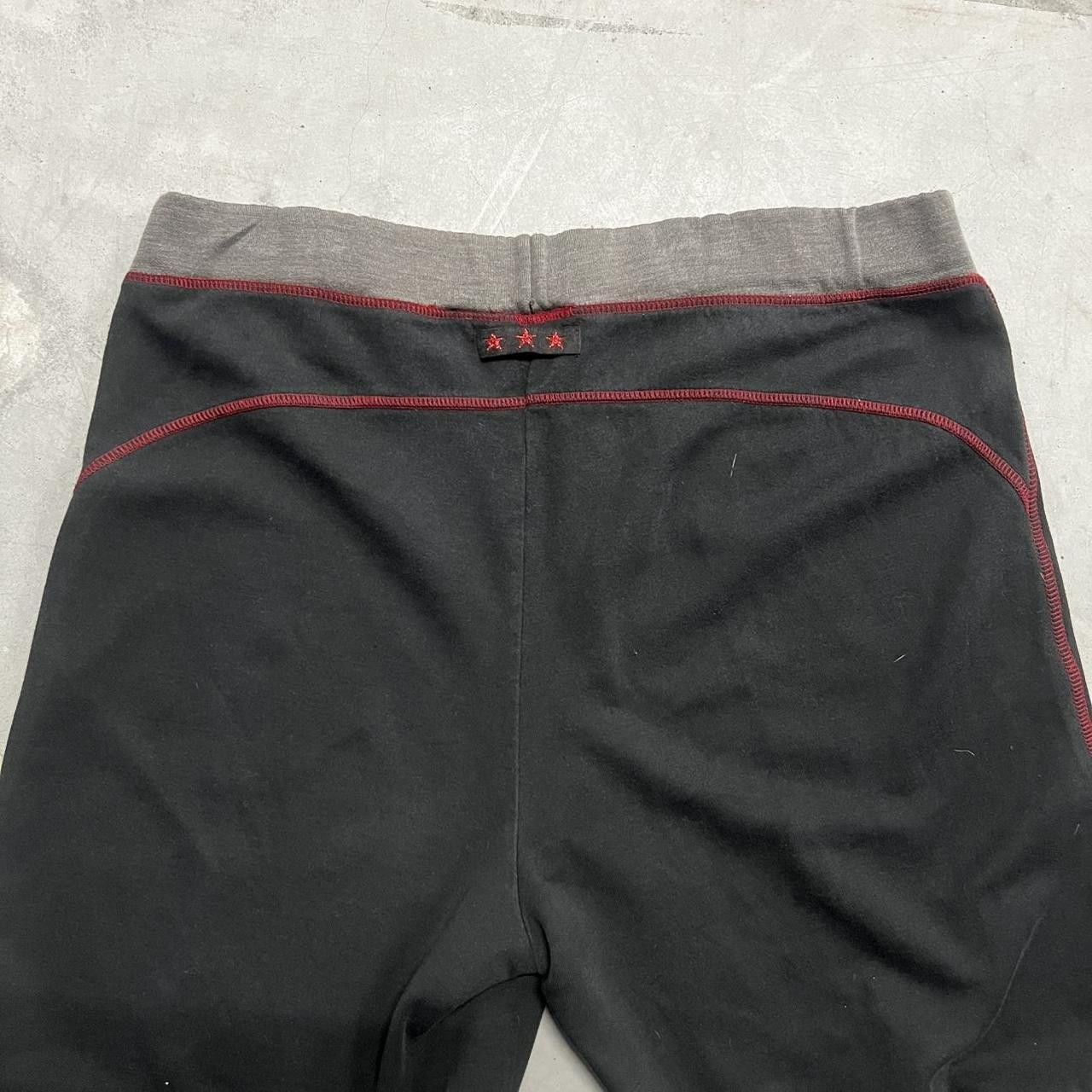 Vintage Vintage Y2K/2000s Baggy Fit Black Sweatpants with red Accents! Size US 38 / EU 54 - 6 Thumbnail