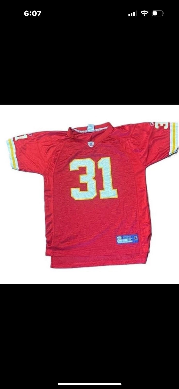 Reebok Reebok Priest Holmes Kansas City Chiefs #31 NFL Jersey Size US XL / EU 56 / 4 - 1 Thumbnail