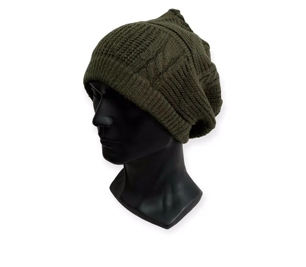 Japanese Brand Japanese Brand Military Colour Knit Beanie Hat Size ONE SIZE - 1 Thumbnail