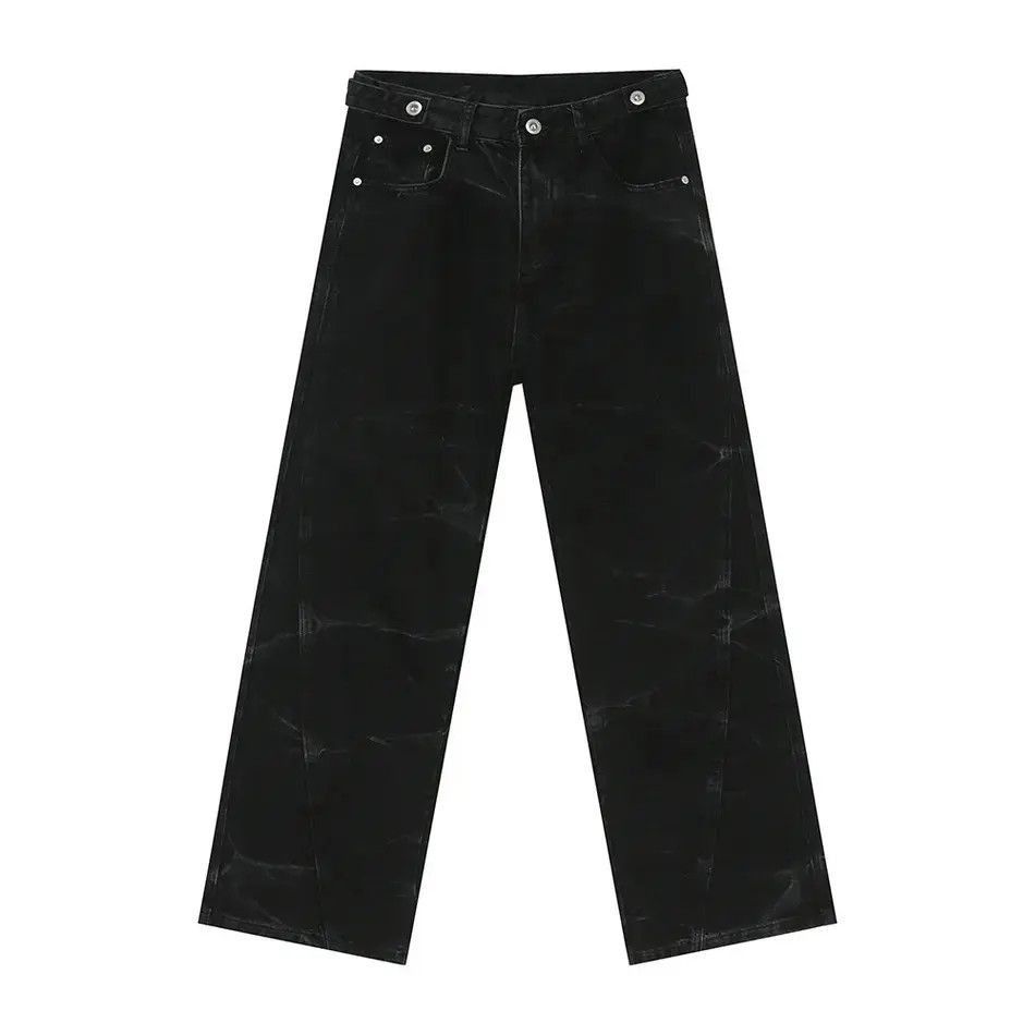 Japanese Brand Retro loose straight leg high street tie dye jeans Size US 32 / EU 48 - 5 Thumbnail