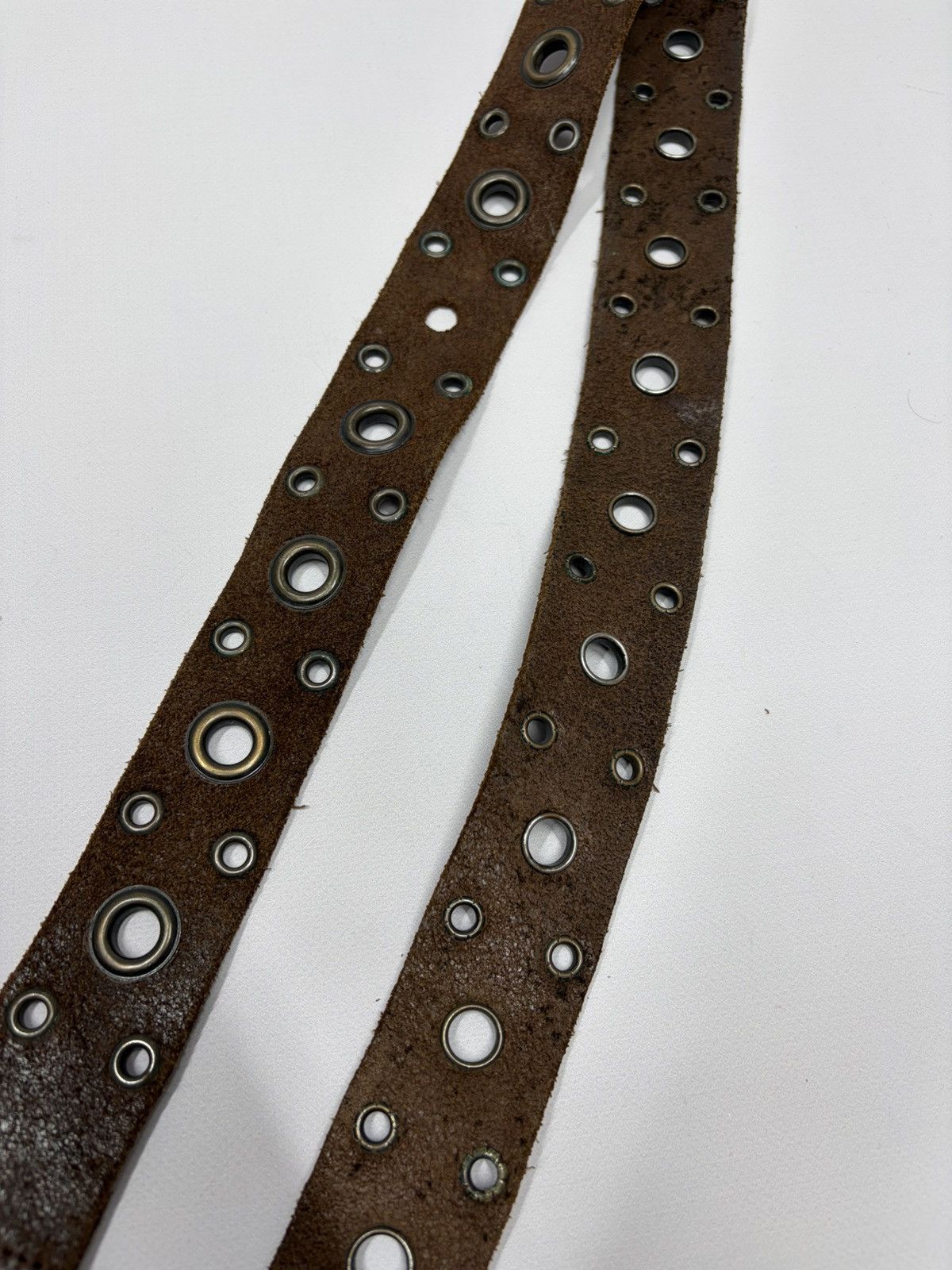 Hysteric Glamour Vintage Y2K Rhinestones Like Number Nine Punk Leather Belt Size 34 - 24 Thumbnail
