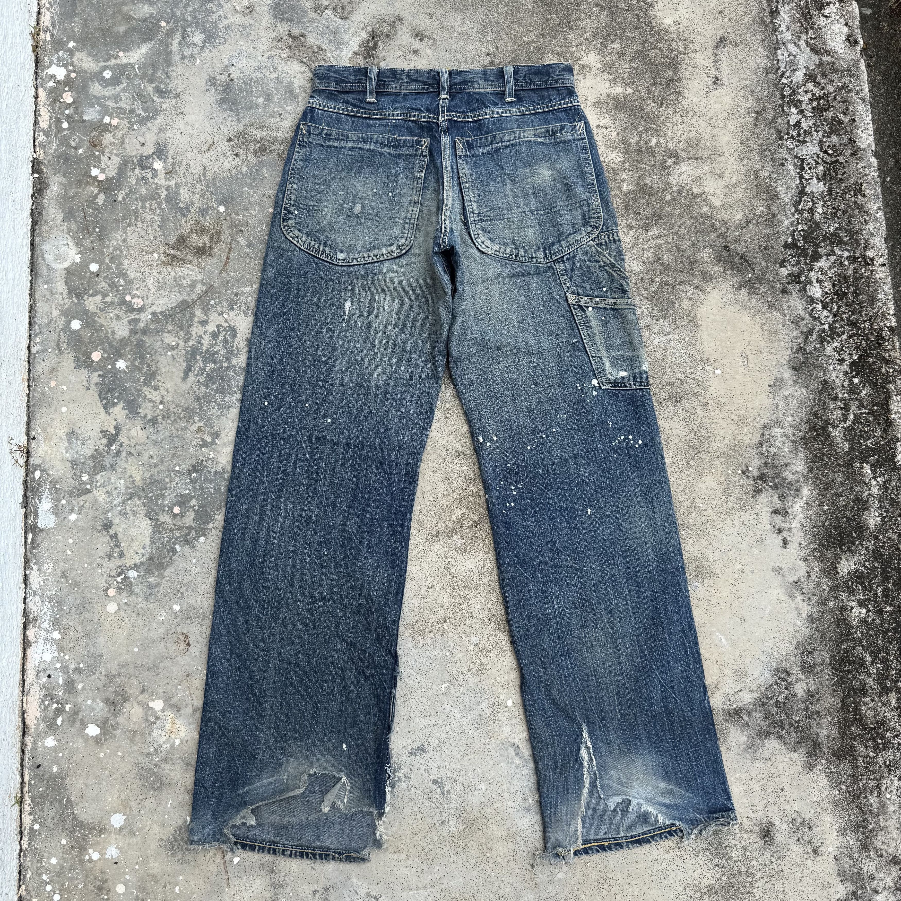 Japanese Brand Vintage union made button fly faded ripped jeans denim pan Size US 30 / EU 46 - 10 Thumbnail