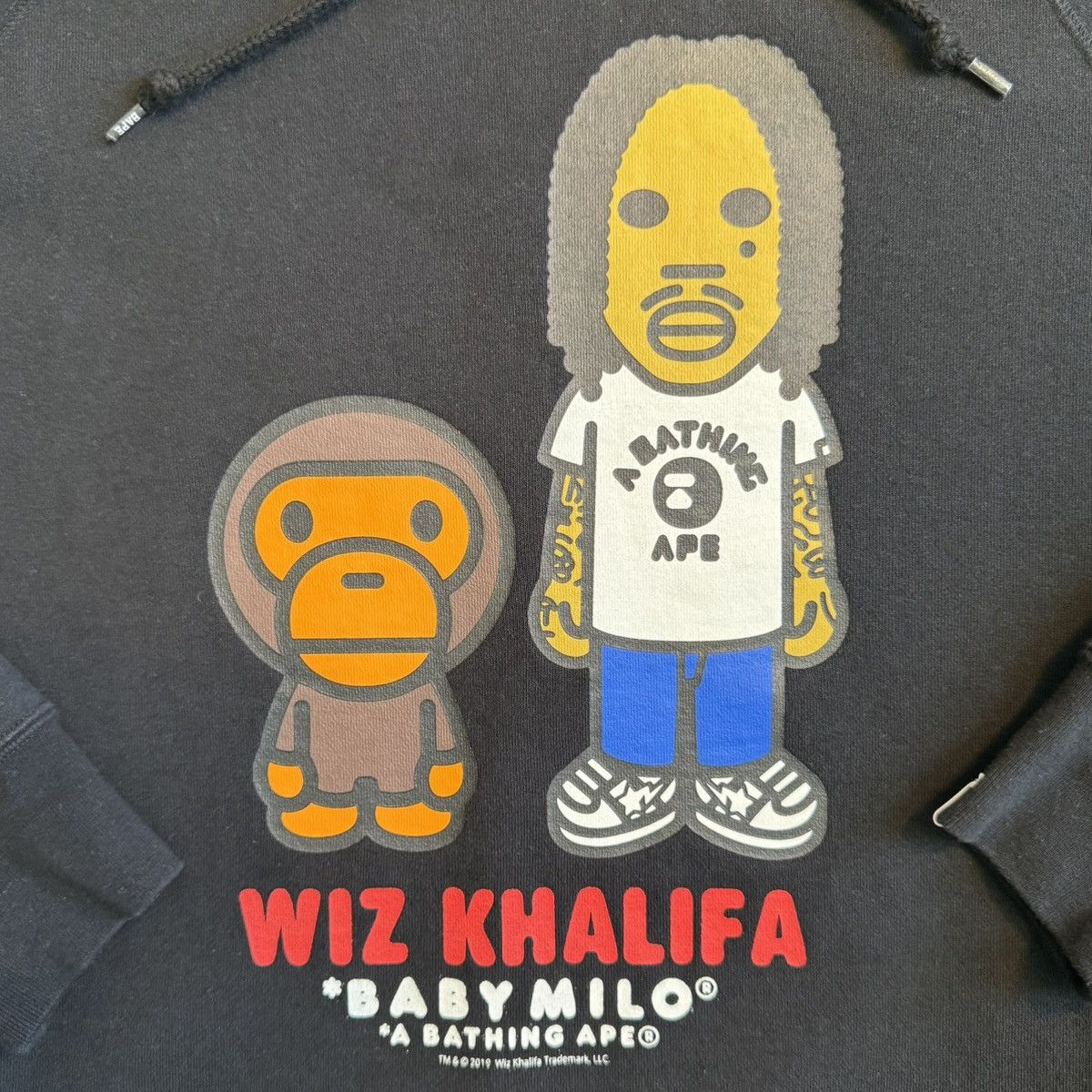 Bape BAPE Baby Milo x Wiz Khalifa Pullover Hoodie 2019 Size US L / EU 52-54 / 3 - 2 Thumbnail