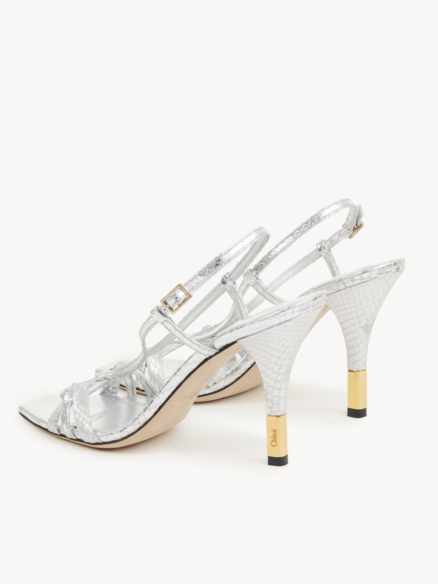 Chloe o1loc1c11025 Nour Sandals in Silver Size US 11 / IT 41 - 4 Thumbnail