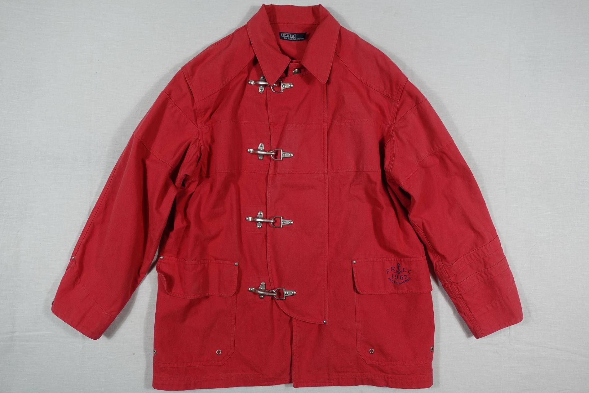 Rare hotsell Ralph Lauren Polo Fireman Latch Jacket Size Large Fireman Coat