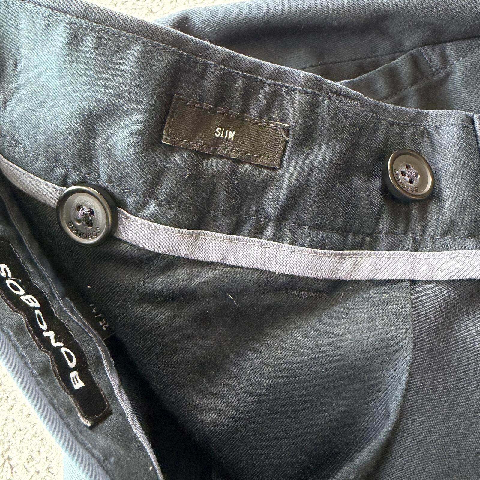 Bonobos Bonobos Monday Slim Fit Chino Pants Mens 35x34 Navy Trousers Size US 35 - 7 Thumbnail