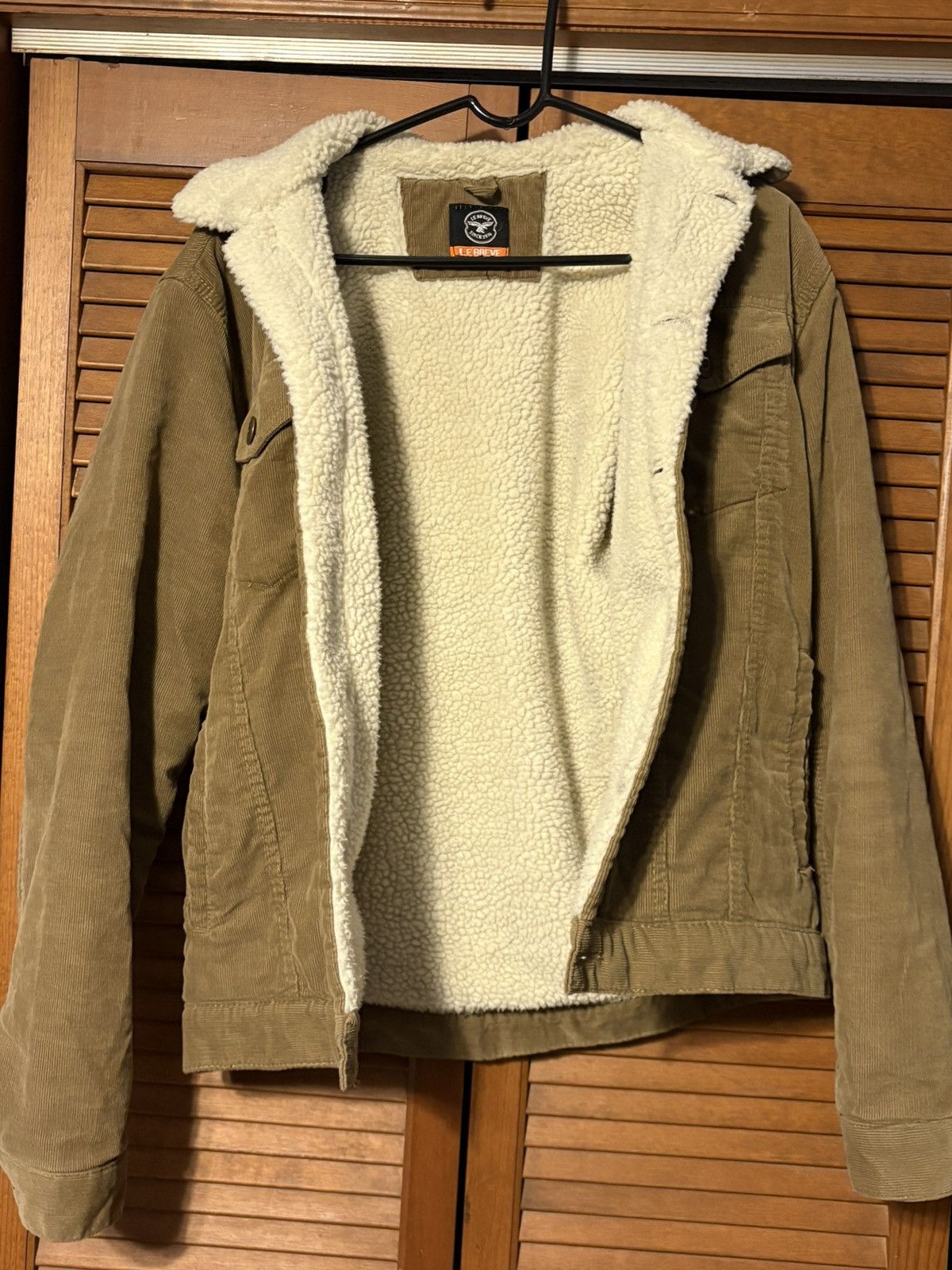 Vintage Le Breve Mens Sherpa Lined Jacket Medium Brown Corduroy. Size US M / EU 48-50 / 2 - 2 Thumbnail