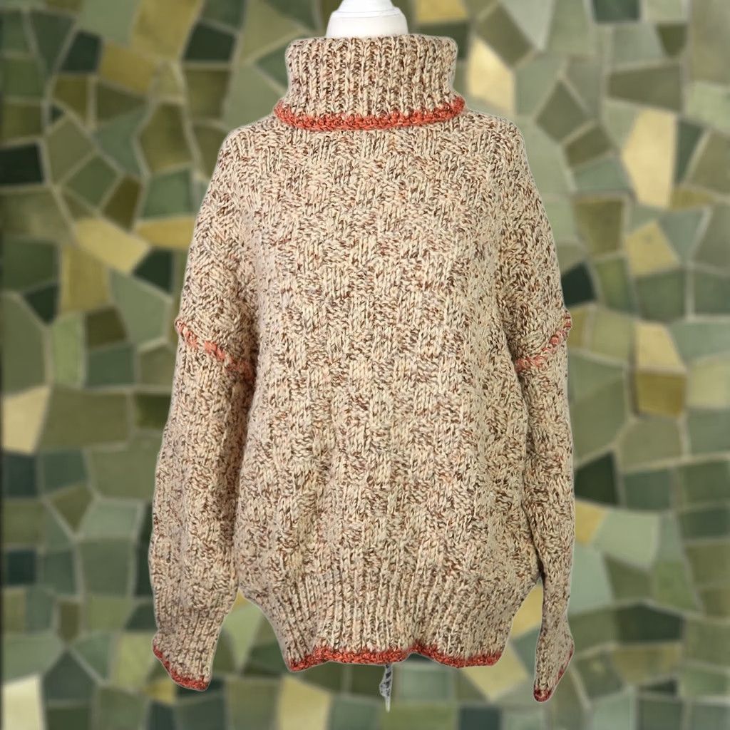 Free People Free People tan brown marled knit turtleneck sweater XS Size XS / US 0-2 / IT 36-38 - 1 Thumbnail