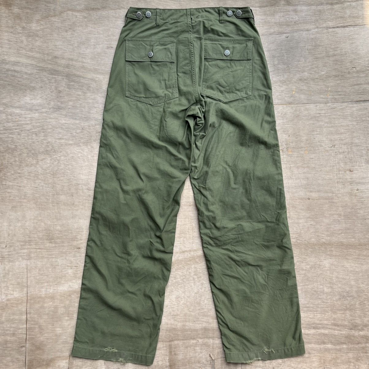Alpha Industries VINTAGE 13th STARS BOTTON CAB CLOTHING OLIVE FAIGUE PANTS Size US 32 / EU 48 - 6 Thumbnail