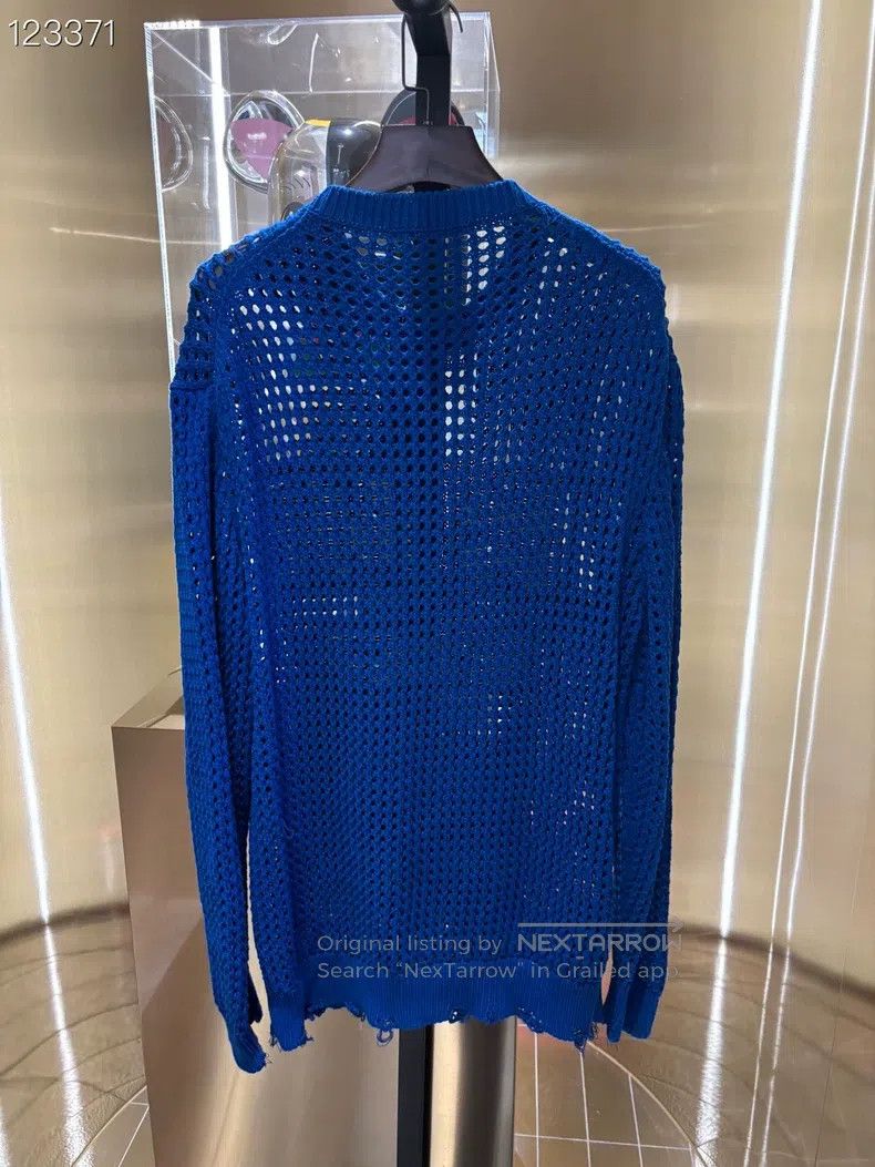 Givenchy Givenchy Blue Hollow Logo Knitwear Size US M / EU 48-50 / 2 - 2 Thumbnail