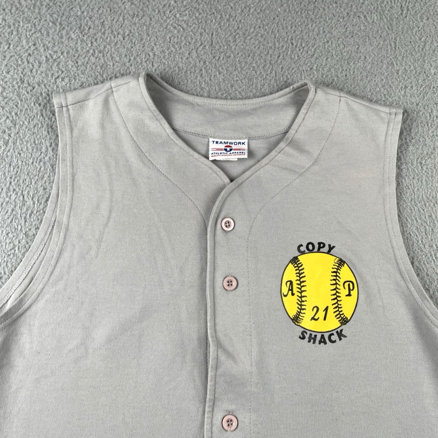 Vintage VINTAGE Teamwork Athletic Tank Shirt XL Gray Sleeveless USA Baseball Men N/A Size US XL / EU 56 / 4 - 3 Thumbnail
