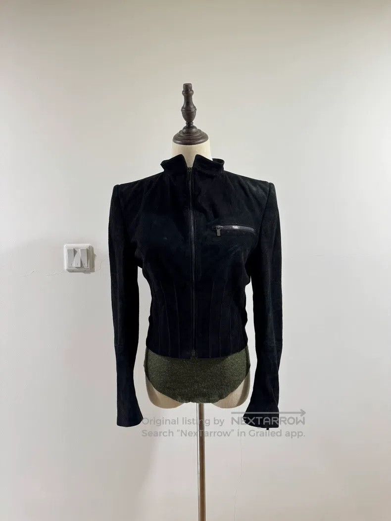 Haider Ackermann Haider Ackermann Black Stand Collar Leather Jacket Size XS / US 0-2 / IT 36-38 - 6 Thumbnail