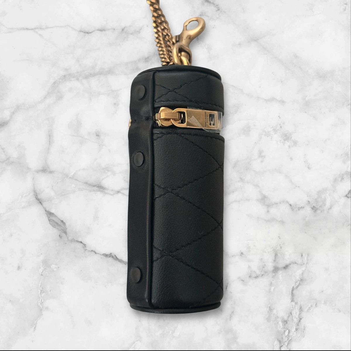 Saint Laurent Paris Saint Laurent Quilted Leather Case Necklace Size ONE SIZE - 6 Thumbnail