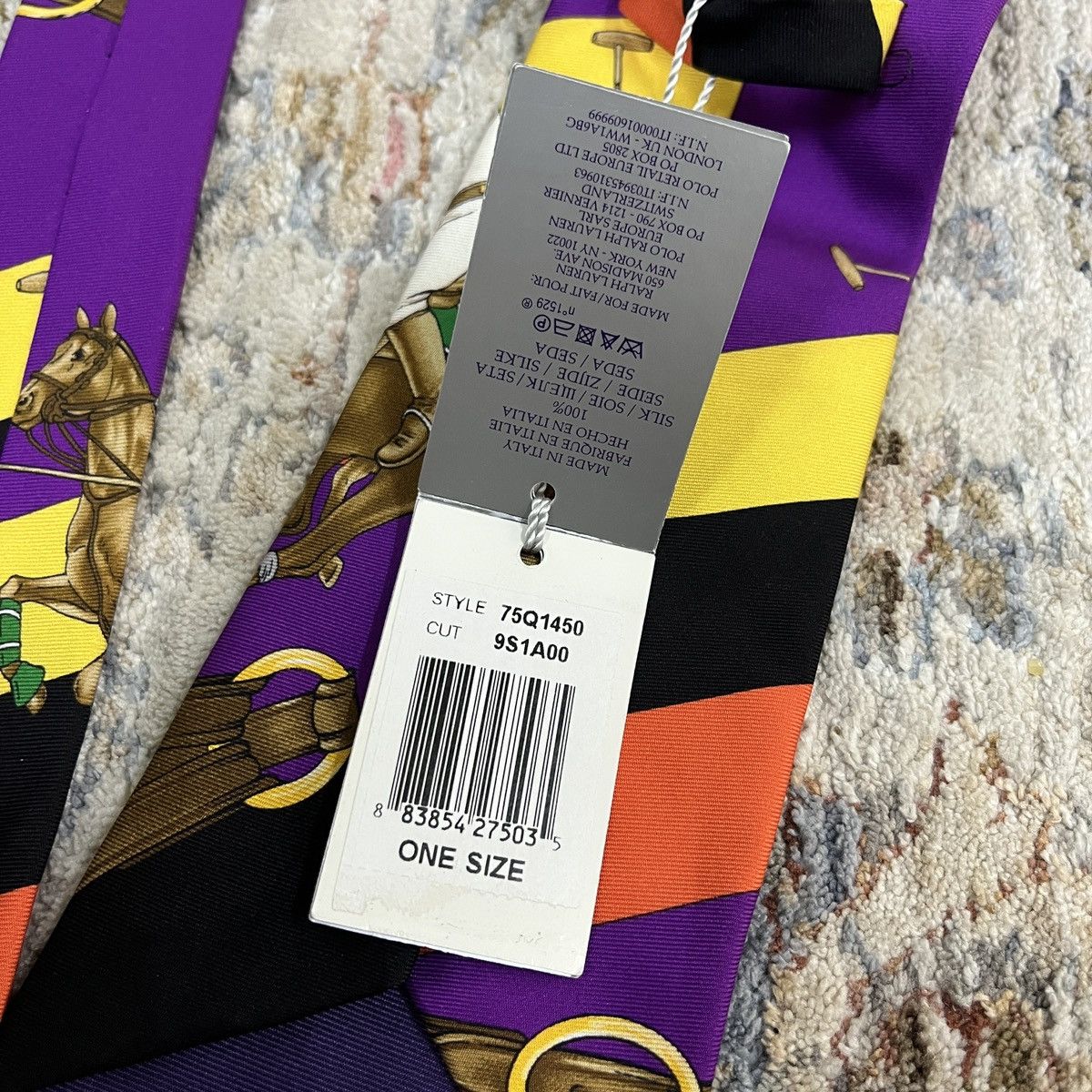Ralph Lauren Purple Label Equestrian Scenic Silk Tie Size ONE SIZE - 4 Thumbnail