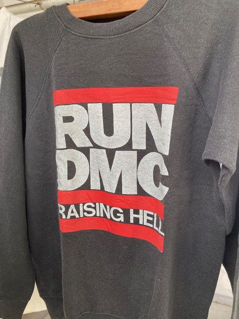 image of Rap Tees x Vintage 1986 Run Dmc Raising Hell Vintage Sweatshirt Raptee in Black, Men's (Size Small)