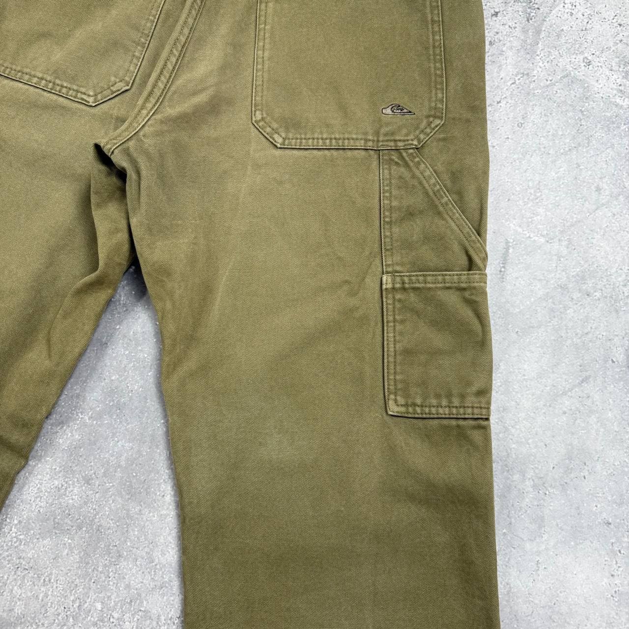 Quiksilver Vintage 2000s Quiksilver Barney Canvas Carpenter Pants Khaki Size US 31 - 23 Thumbnail