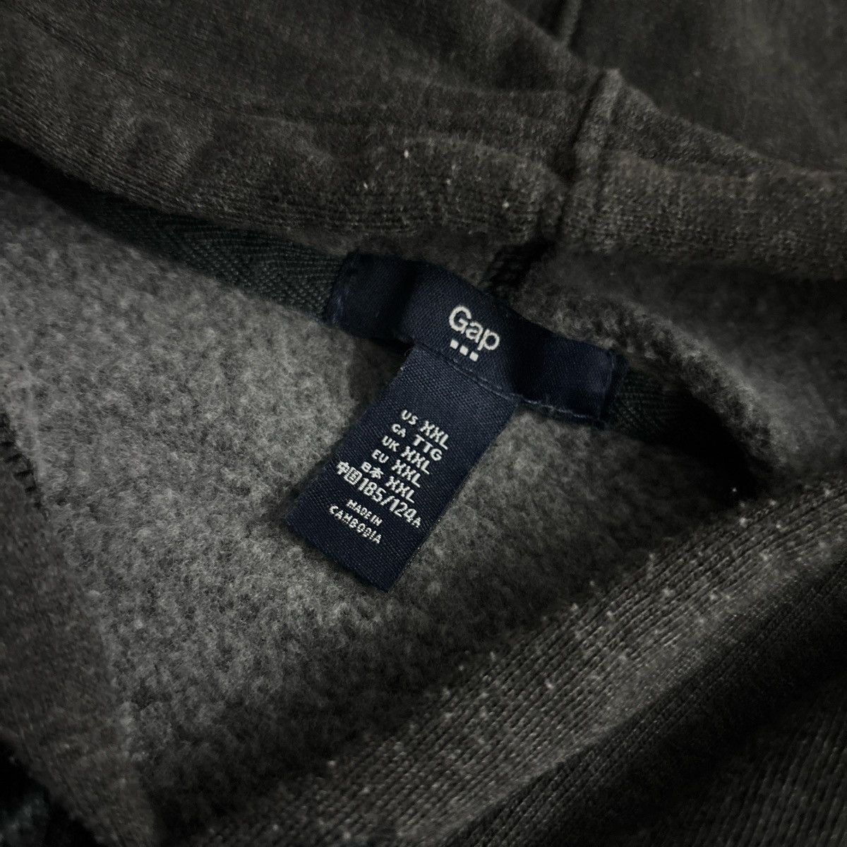 Gap Vintage 2000s Grey Gap spell-out hoodie Size US XXL / EU 58 / 5 - 4 Thumbnail