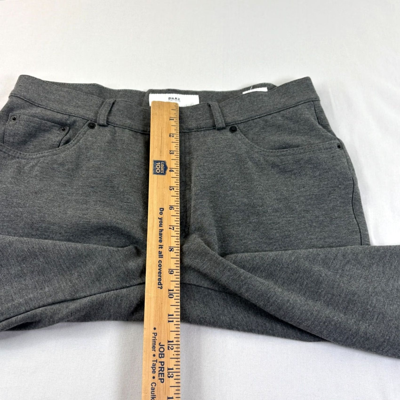 BRAX Brax Pants Mens 33x26 Gray Chuck Chino Stretch Viscose Casual Preppy Regular Straight Front Flat Front Inseam 26in Mens Size US 33 - 7 Thumbnail