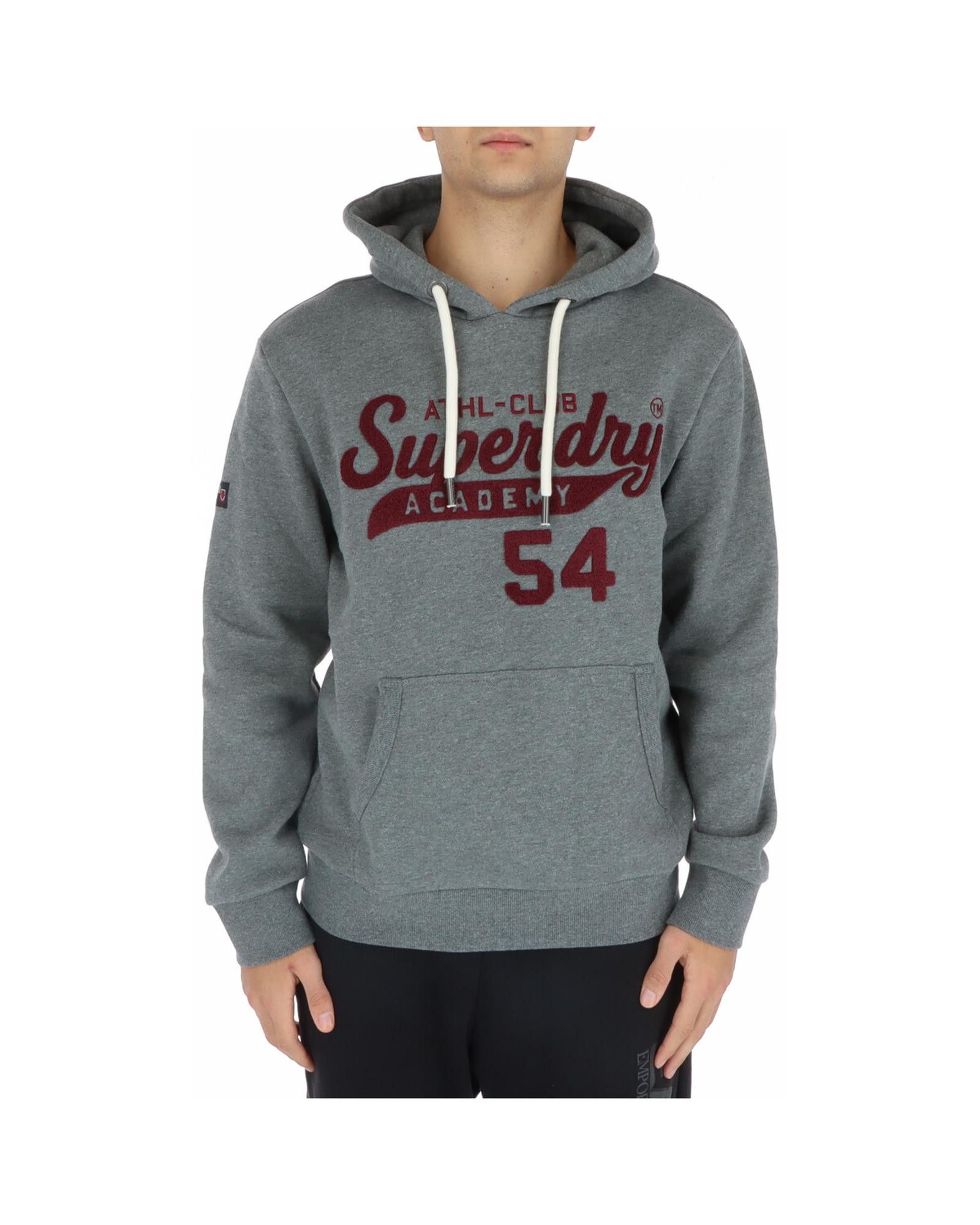 image of Superdry Printed Hooded Sweatshirt in Grey, Men's (Size Small)