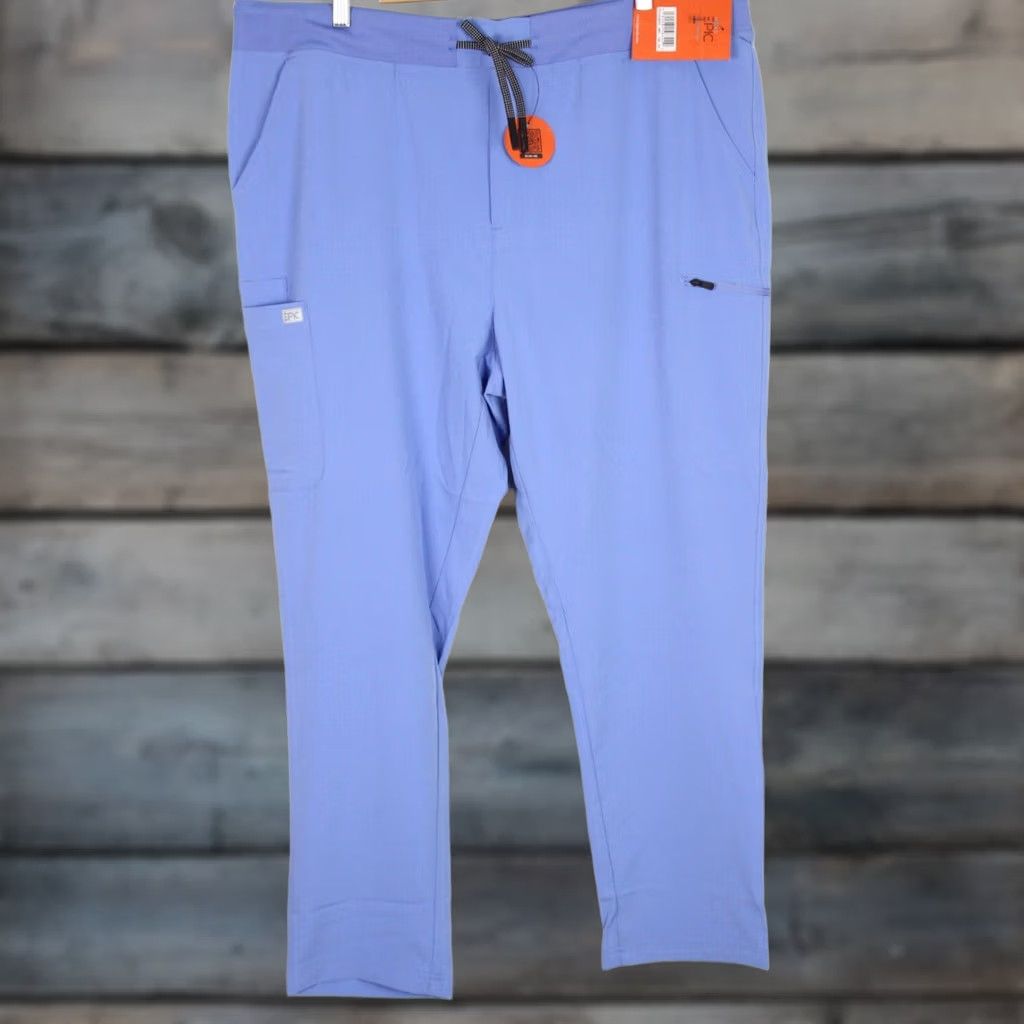 Vintage Epic by IRG Men's Scrub Pants Tapered Leg 2XL x 30" Inseam Ciel Blue Size US 39 - 1 Thumbnail