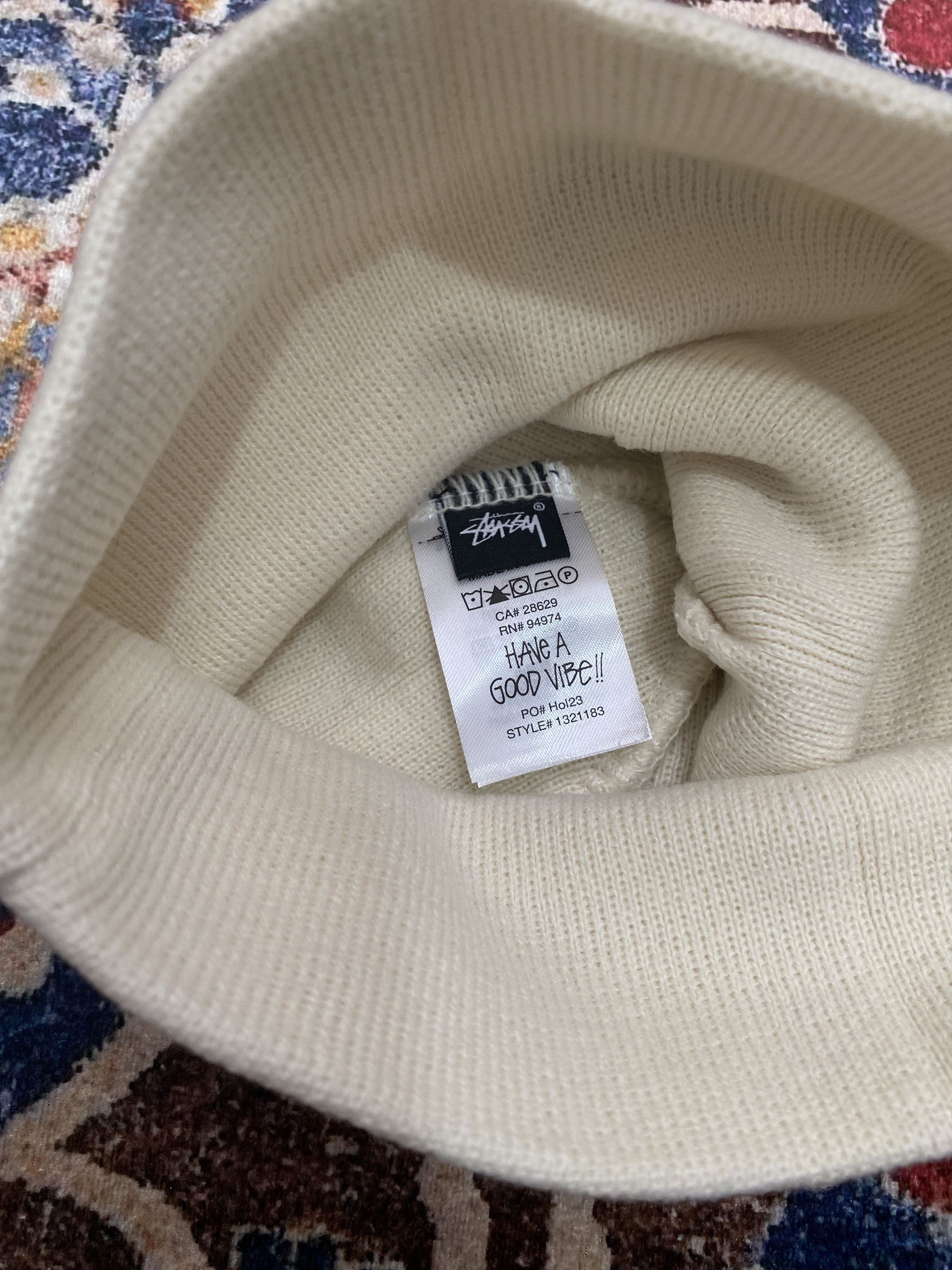 帽子 STUSSY Workgear Print Skullcap Bone StussySkullcapNumber4Bone-1.