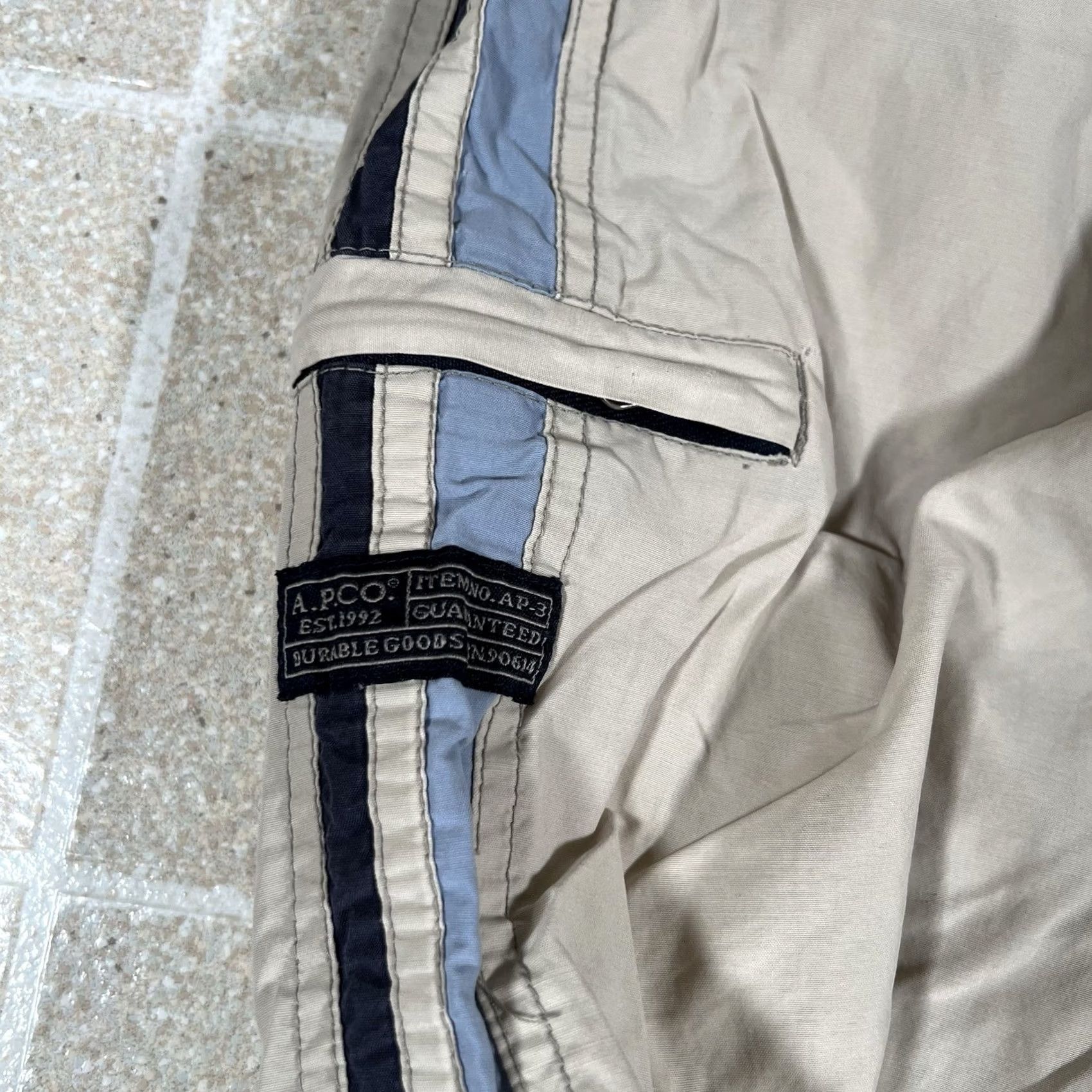 CO VINTAGE APCO Pants Men 32x28 Beige Convertible Cargo Zip Pocket Baggy Size US 32 / EU 48 - 5 Thumbnail