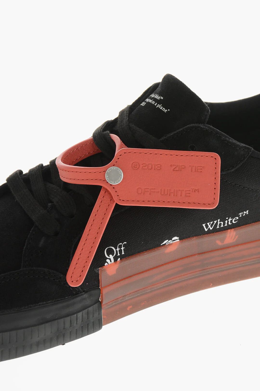 Off-White og1mm0426 Low Cotton & Suede Sneakers in Black Size US 13 / EU 46 - 4 Thumbnail