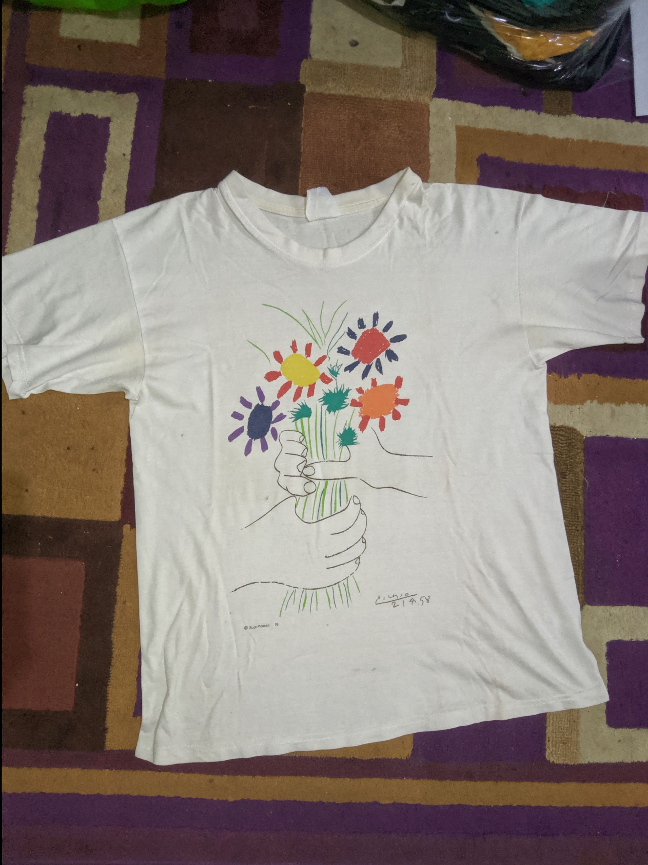 Fuck Art, Make Tees 🌹 Vtg Pablo Picasso M ,Van Gogh Andy Warhol Keith haring Size US M / EU 48-50 / 2 - 3 Thumbnail