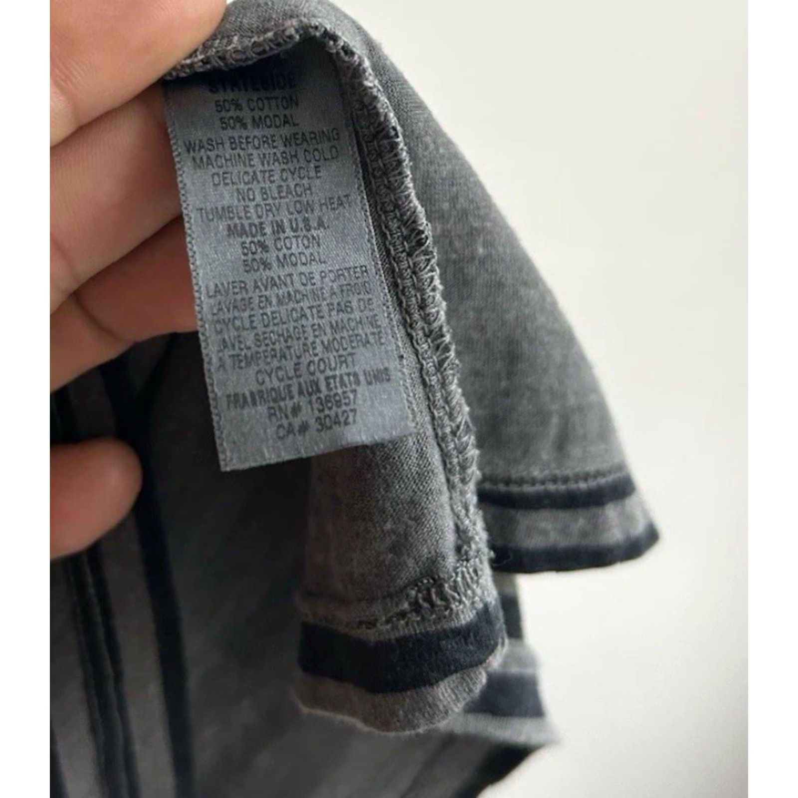 Vintage Stateside Women Pullover Shirt Blue/Gray Striped XS MadeInTheStates Comfy Size XS / US 0-2 / IT 36-38 - 6 Thumbnail