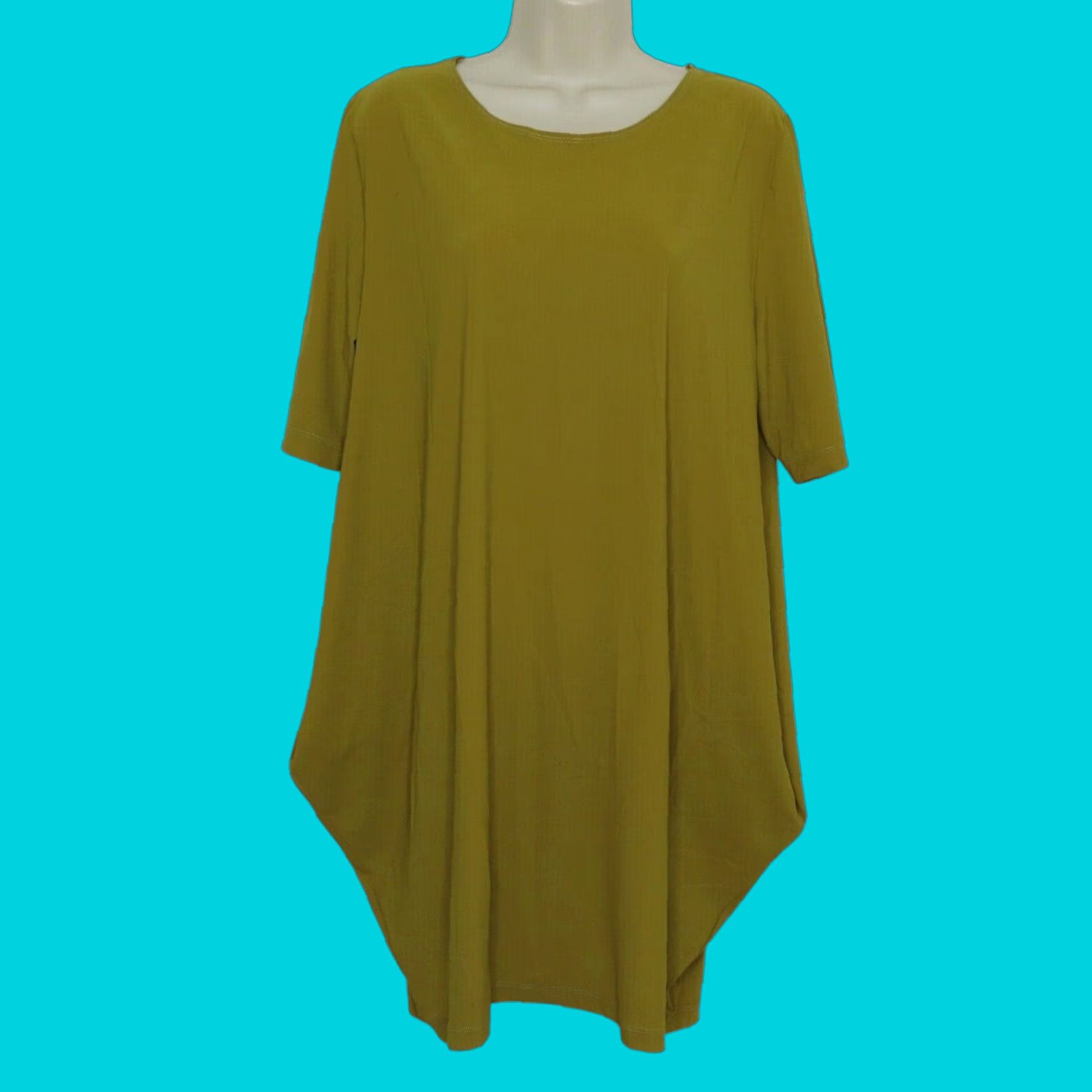 Vintage Bryn Walker Shirt Tunic Women Small Green Pockets Casual Slinky Half Sleeve Dress Blouse Size S / US 4 / IT 40 - 1 Thumbnail