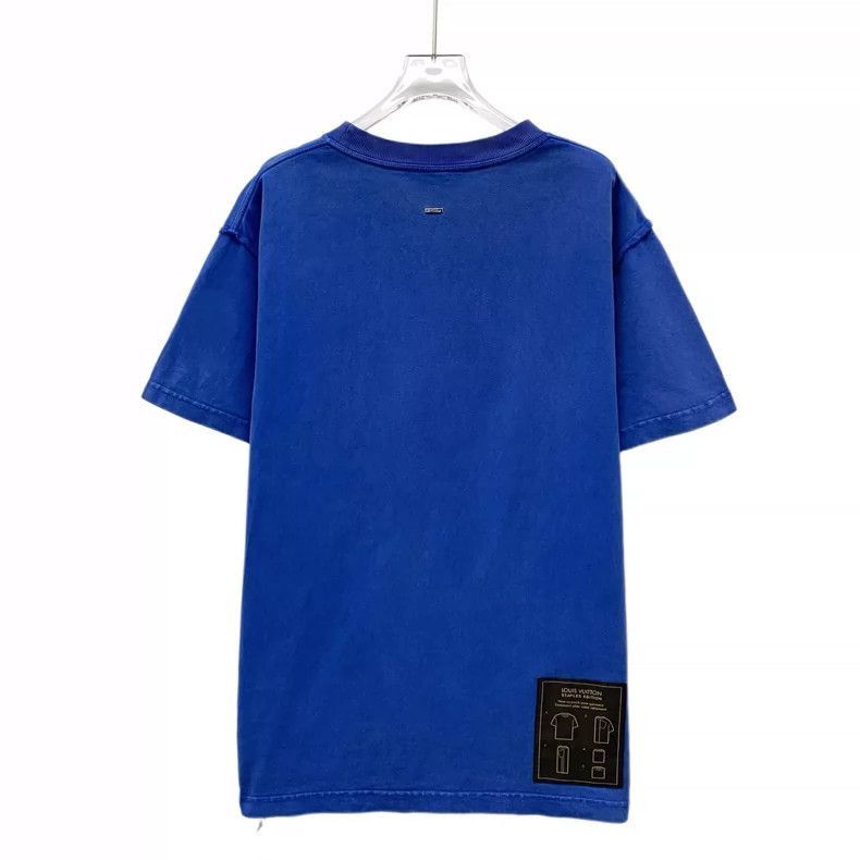Louis Vuitton Louis Vuitton Blue Cotton Crew Neck TShirt-2506 Size US M / EU 48-50 / 2 - 2 Thumbnail
