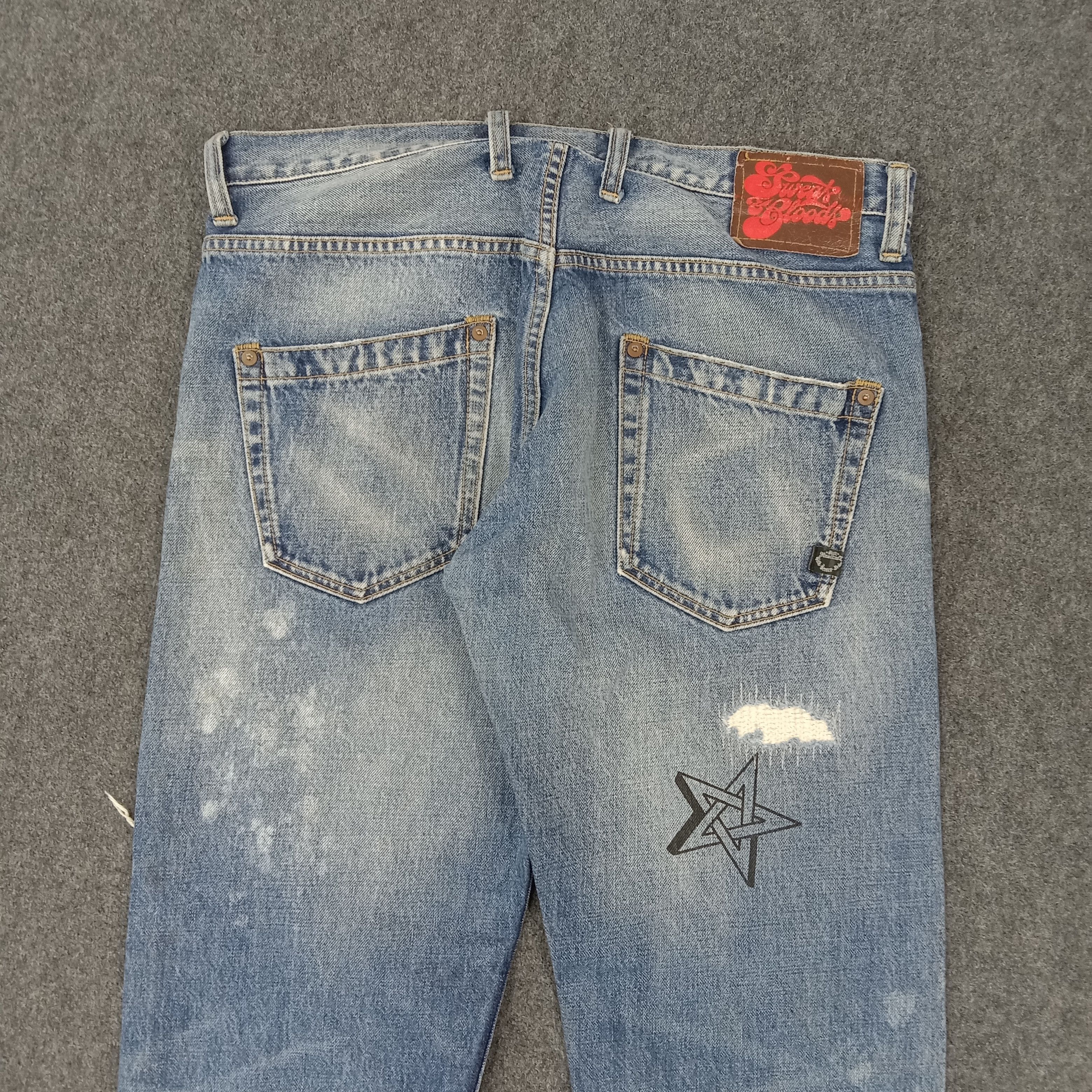 Japanese Brand RNA Sweats Bloods Distressed Style Denim Jeans Size US 33 - 7 Thumbnail
