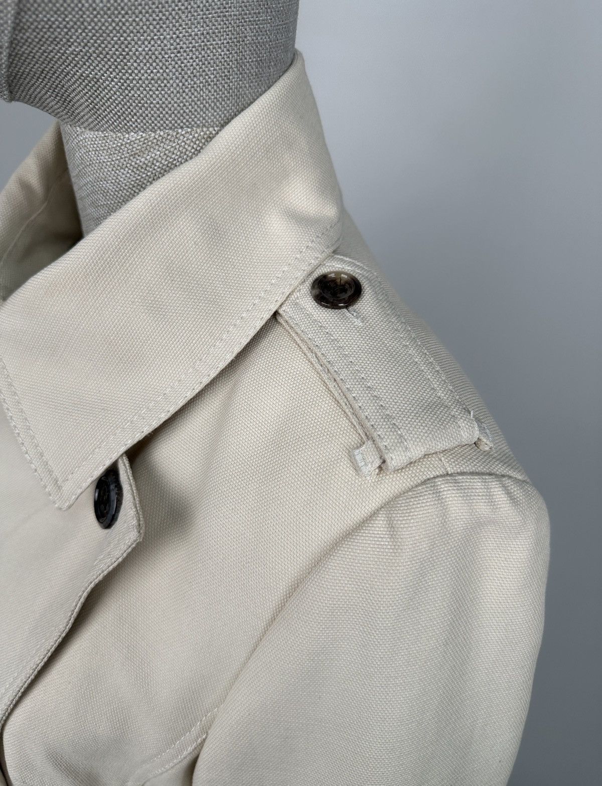 Karen Millen KAREN MILLEN Trench Coat Mac Asymmetrical Ivory Jacket UK 14 Size L / US 10 / IT 46 - 12 Thumbnail