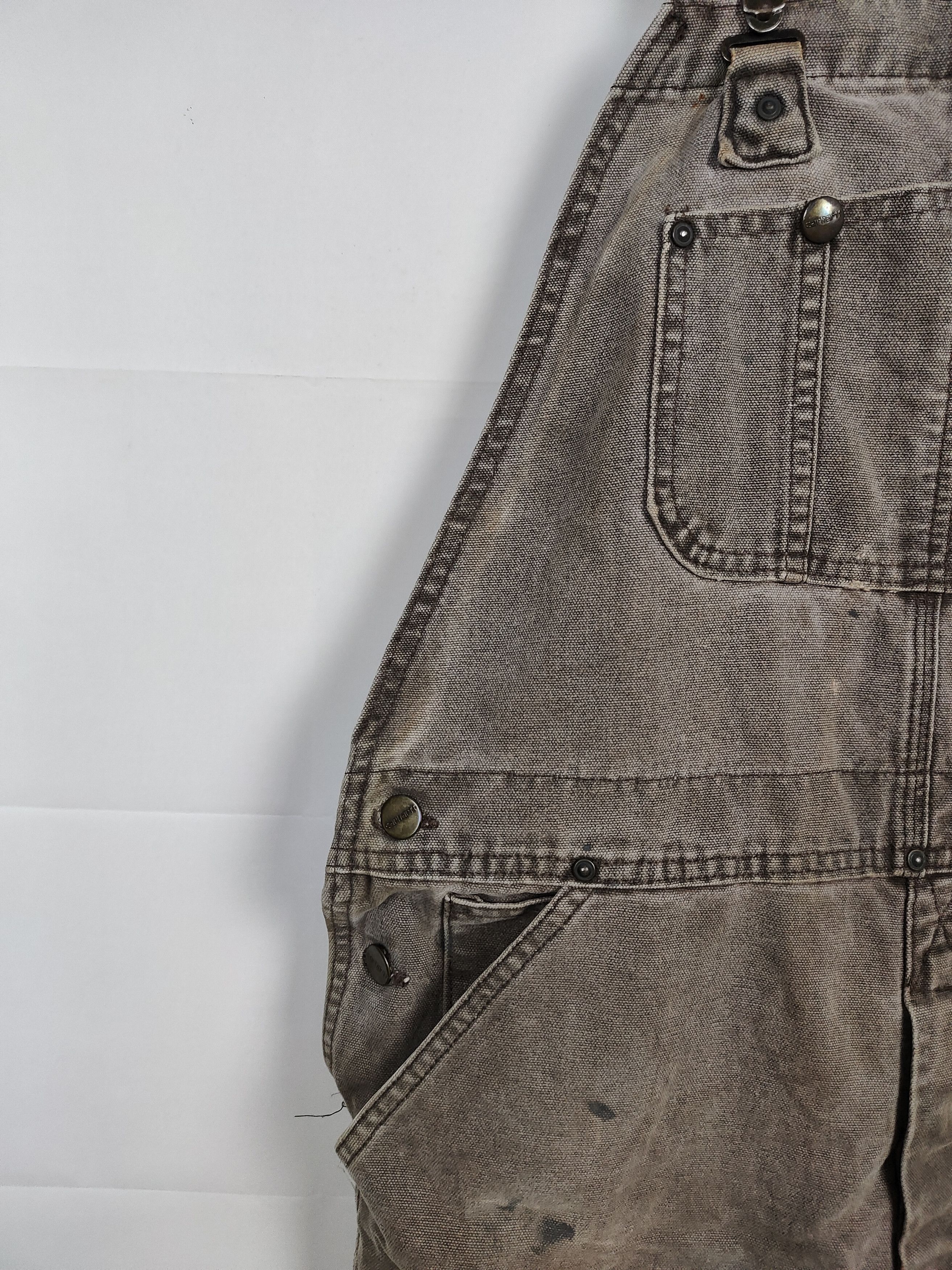 Carhartt × Vintage Vintage 90s Carhartt Duck Canvas Workwear Overall Size US 34 / EU 50 - 5 Thumbnail