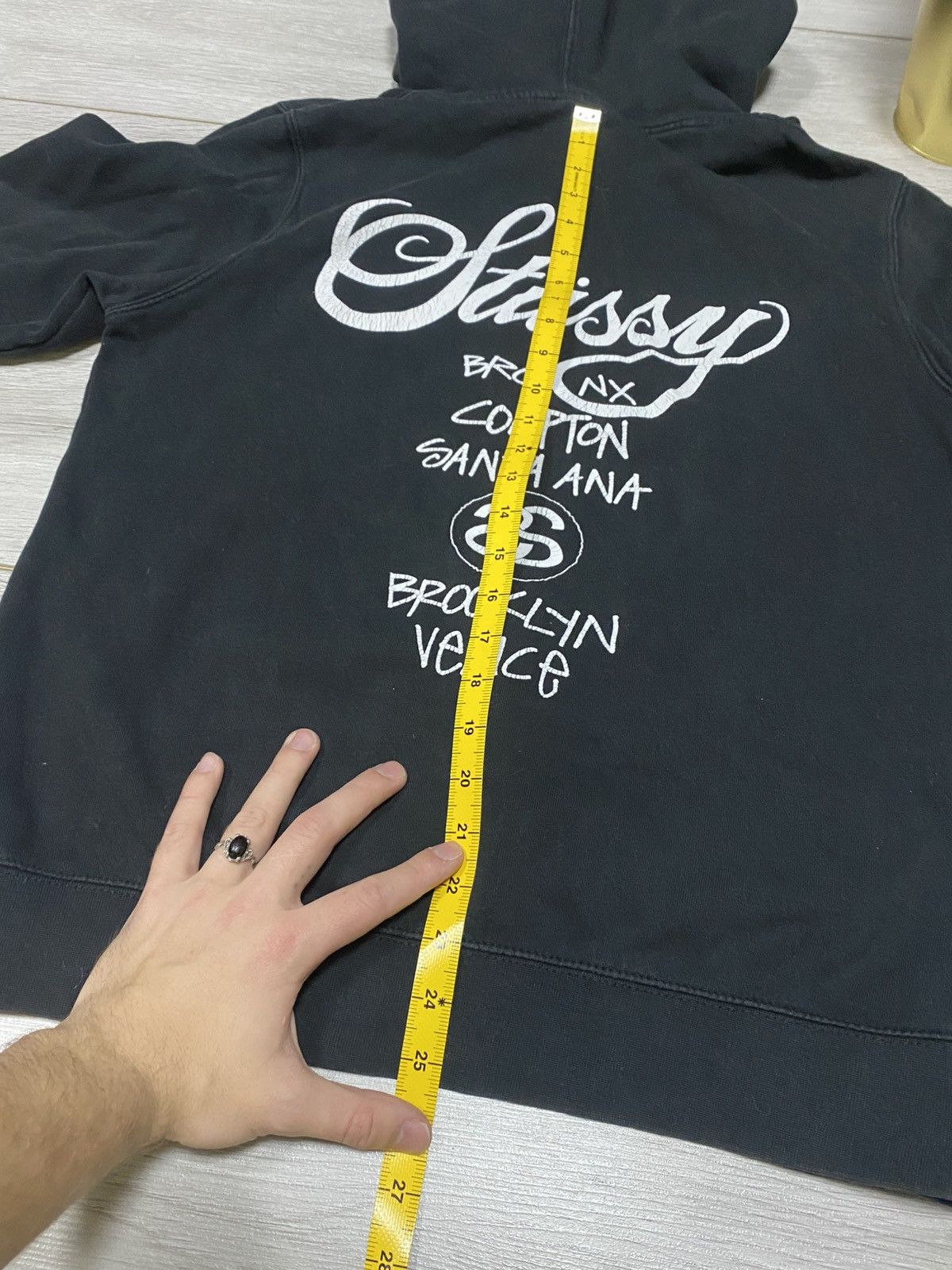 Stussy Stussy big logo vintage faded hoodie Size US M / EU 48-50 / 2 - 10 Thumbnail