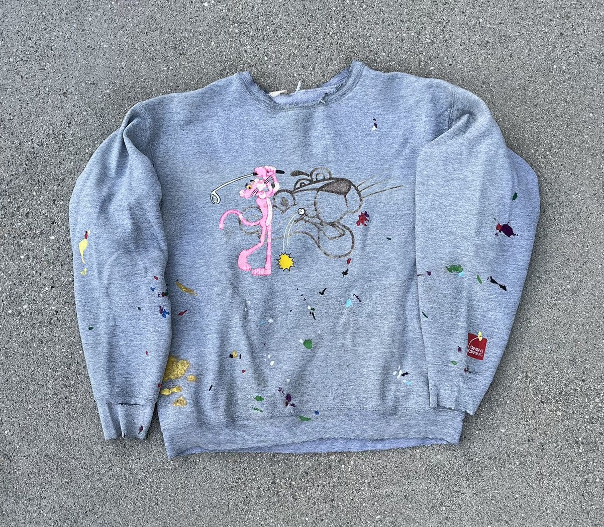 Japanese Brand × Vintage Vintage Pink Panther Crewneck Sweatshirt Distressed 1998 Size US S / EU 44-46 / 1 - 1 Thumbnail