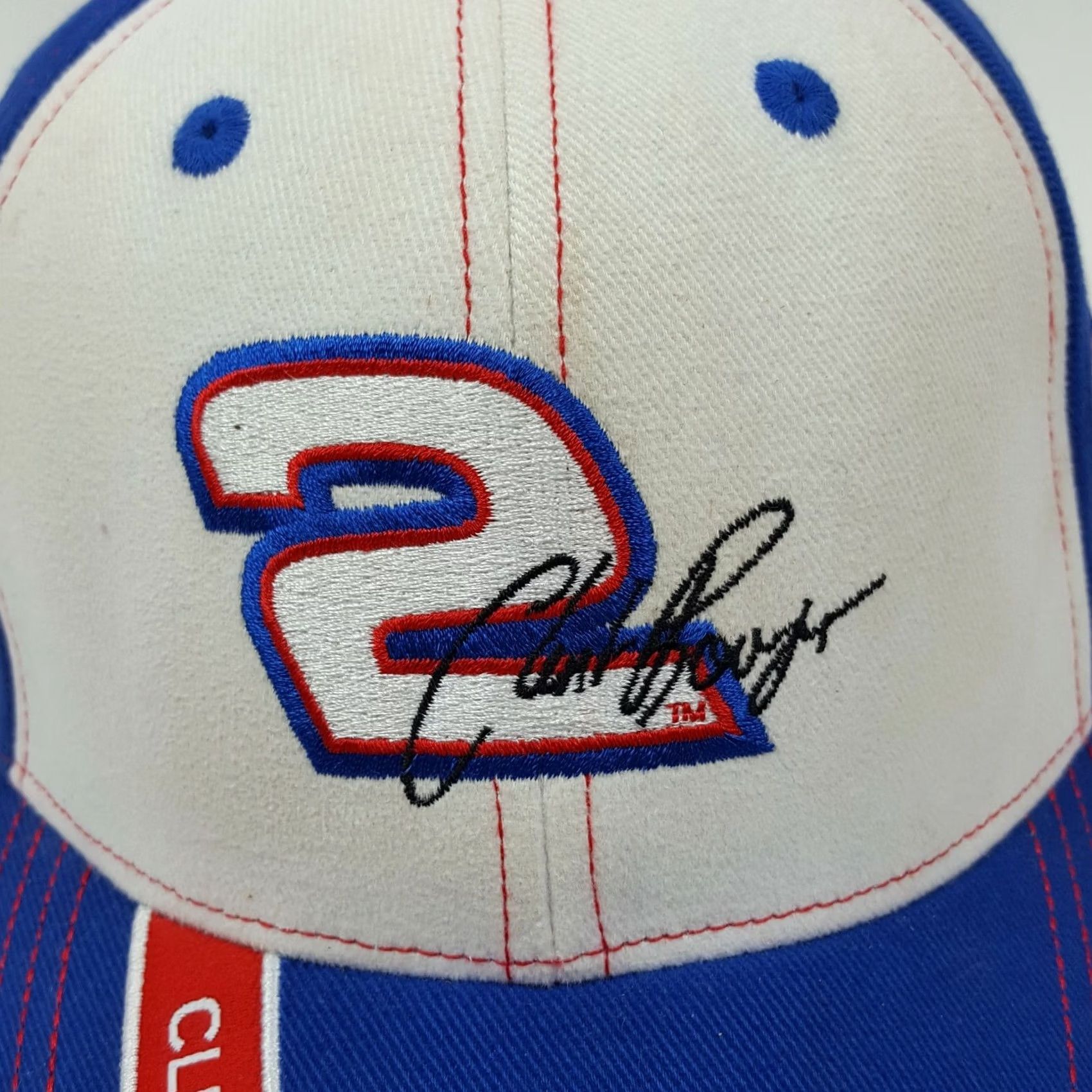 Timberland Timberland Pro Racing Clint Bowyer NASCAR Snapback Hat Baseball Cap Blue Vintage 90s Retro Embroidered Adjustable Mens Baseball Cap Size ONE SIZE - 4 Thumbnail