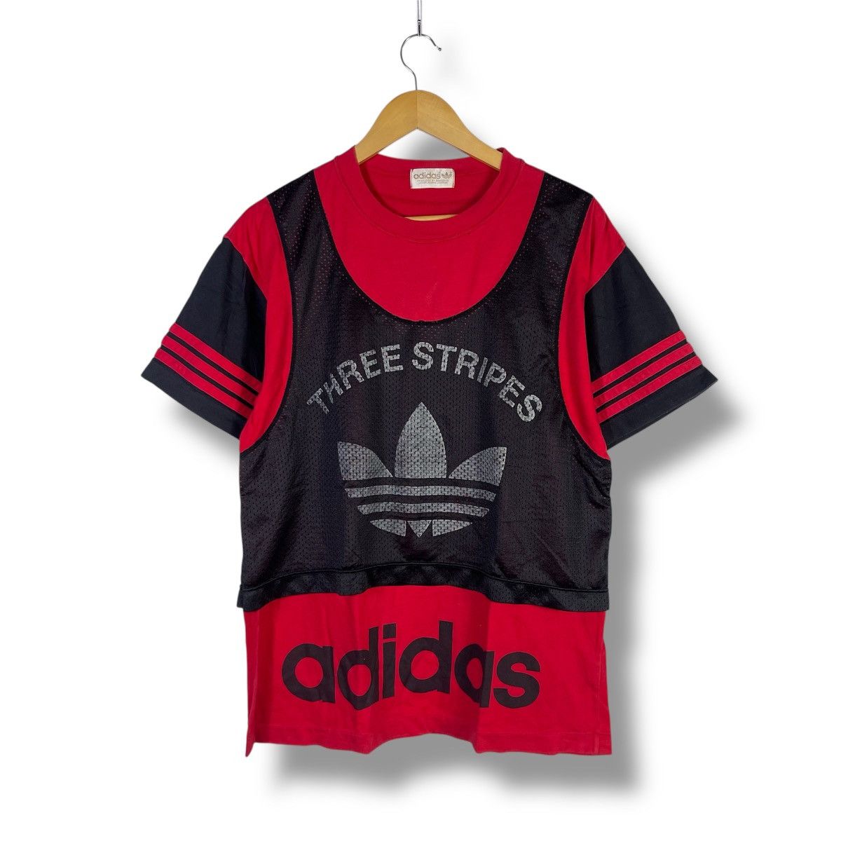 Adidas × RUN DMC × Vintage Vintage 90s Adidas Trefoil with Mesh Lining Tshirt Size US L / EU 52-54 / 3 - 1 Thumbnail
