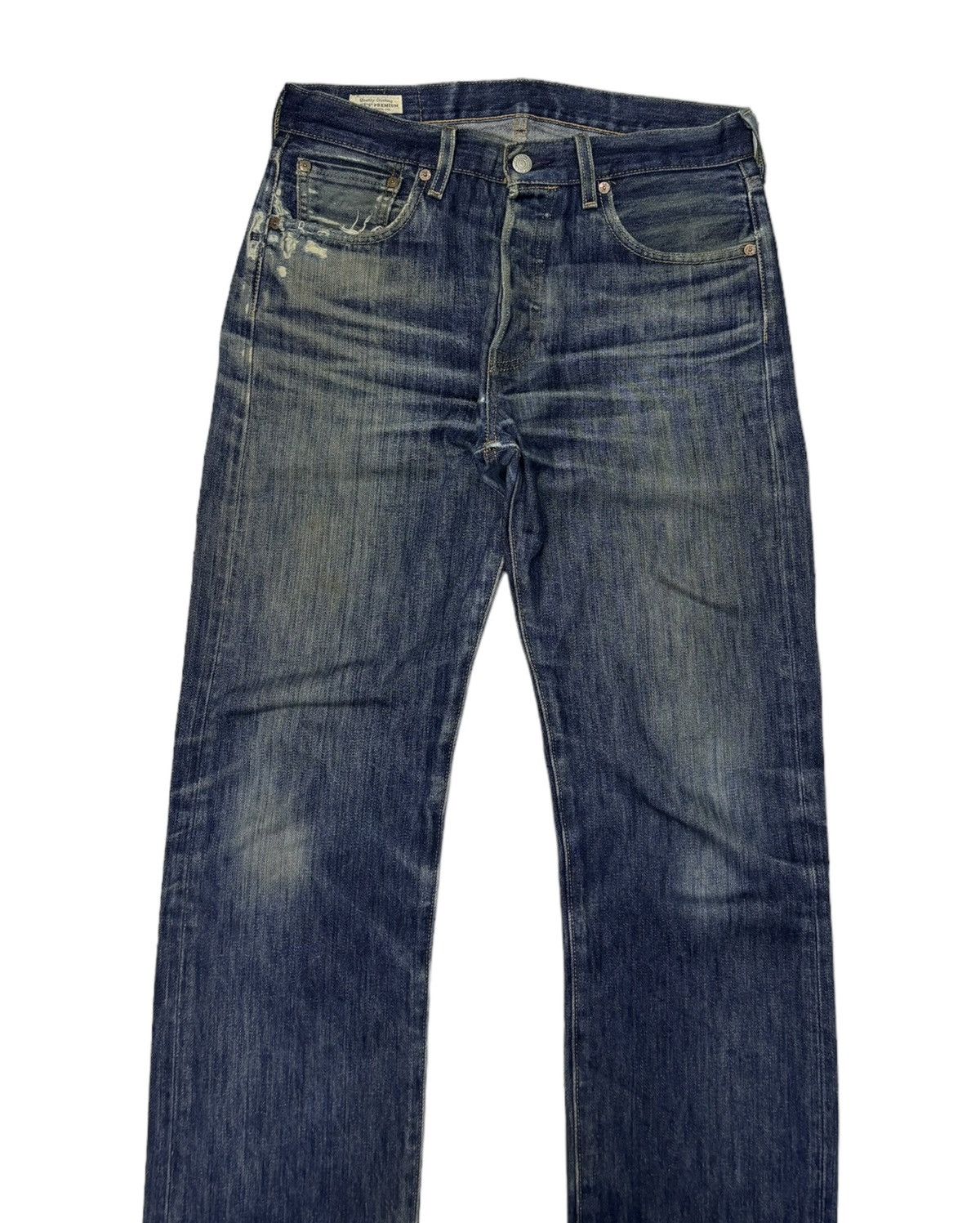 Levi's Vintage Clothing LEVIS 501 BIG E BLUE PREMIUM DISTRESSED DENIM JEANS Size US 31 - 5 Thumbnail