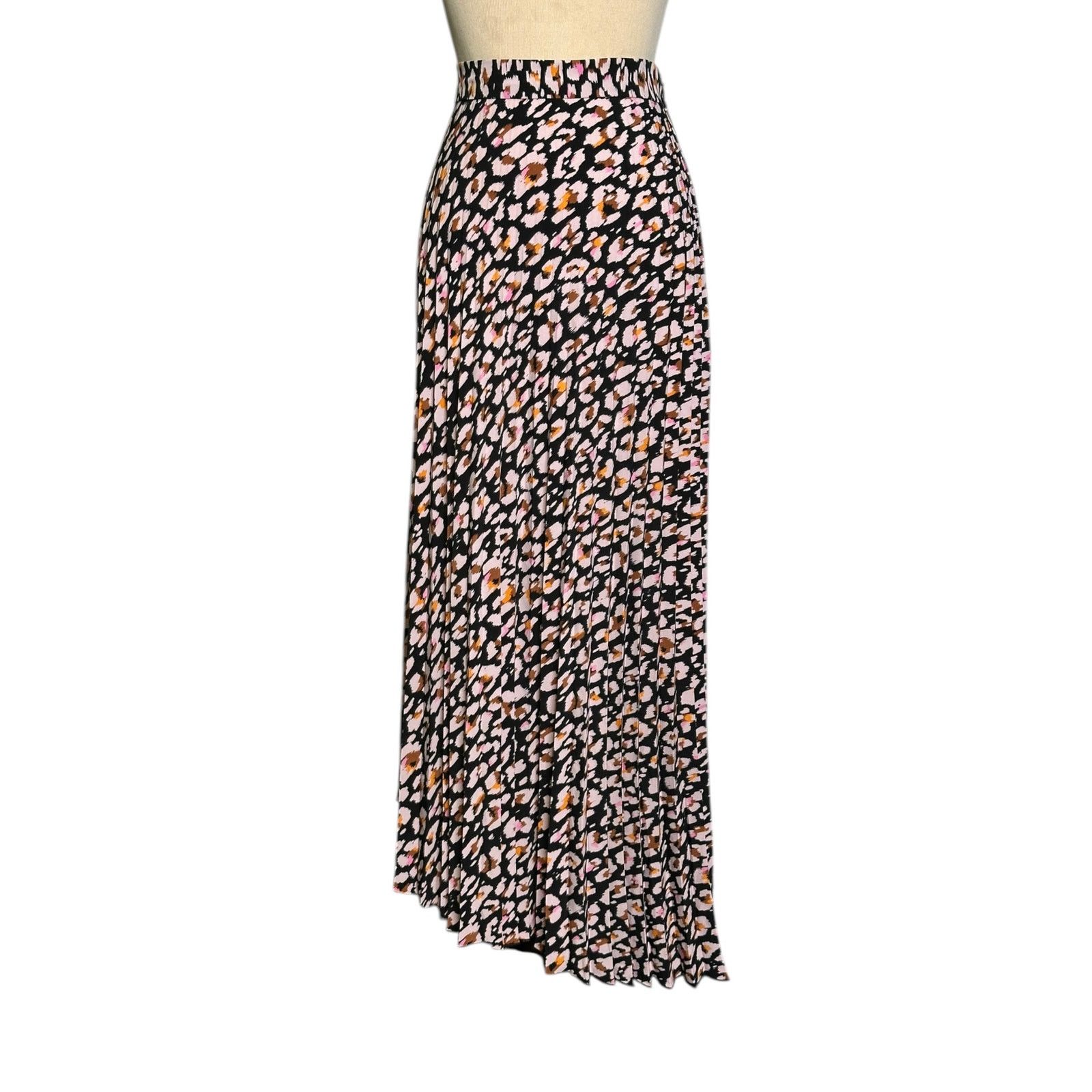 Sanctuary Sanctuary black cream floral pleated midi skirt size large Size 30" / US 8 / IT 44 - 1 Thumbnail
