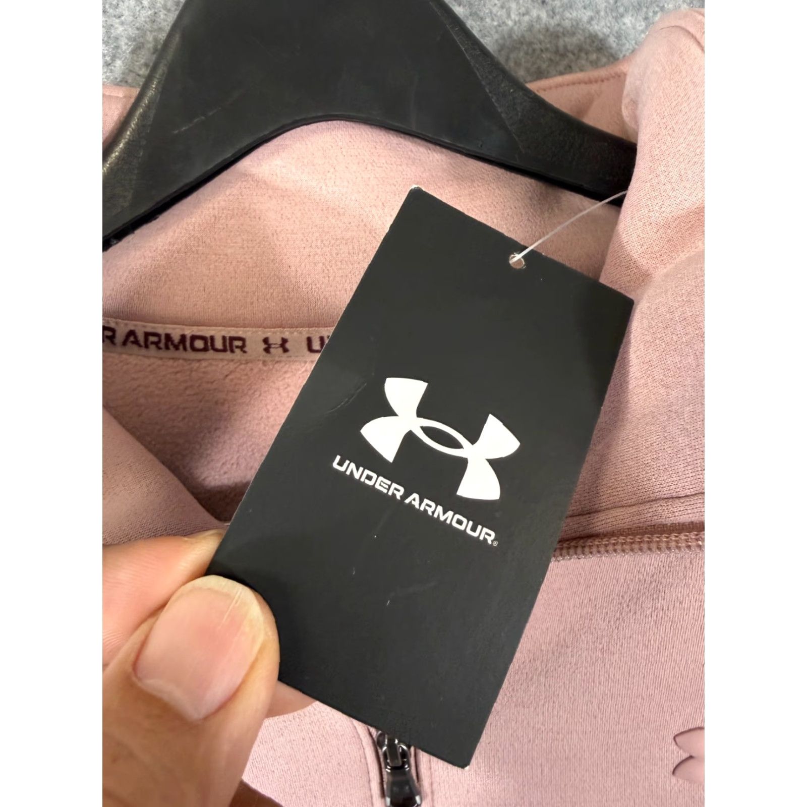 Under Armour Under Armour Fleece Jacket Womens M Pink Half-Zip Pullover Loose Mock Neck NWT Size M / US 6-8 / IT 42-44 - 7 Thumbnail