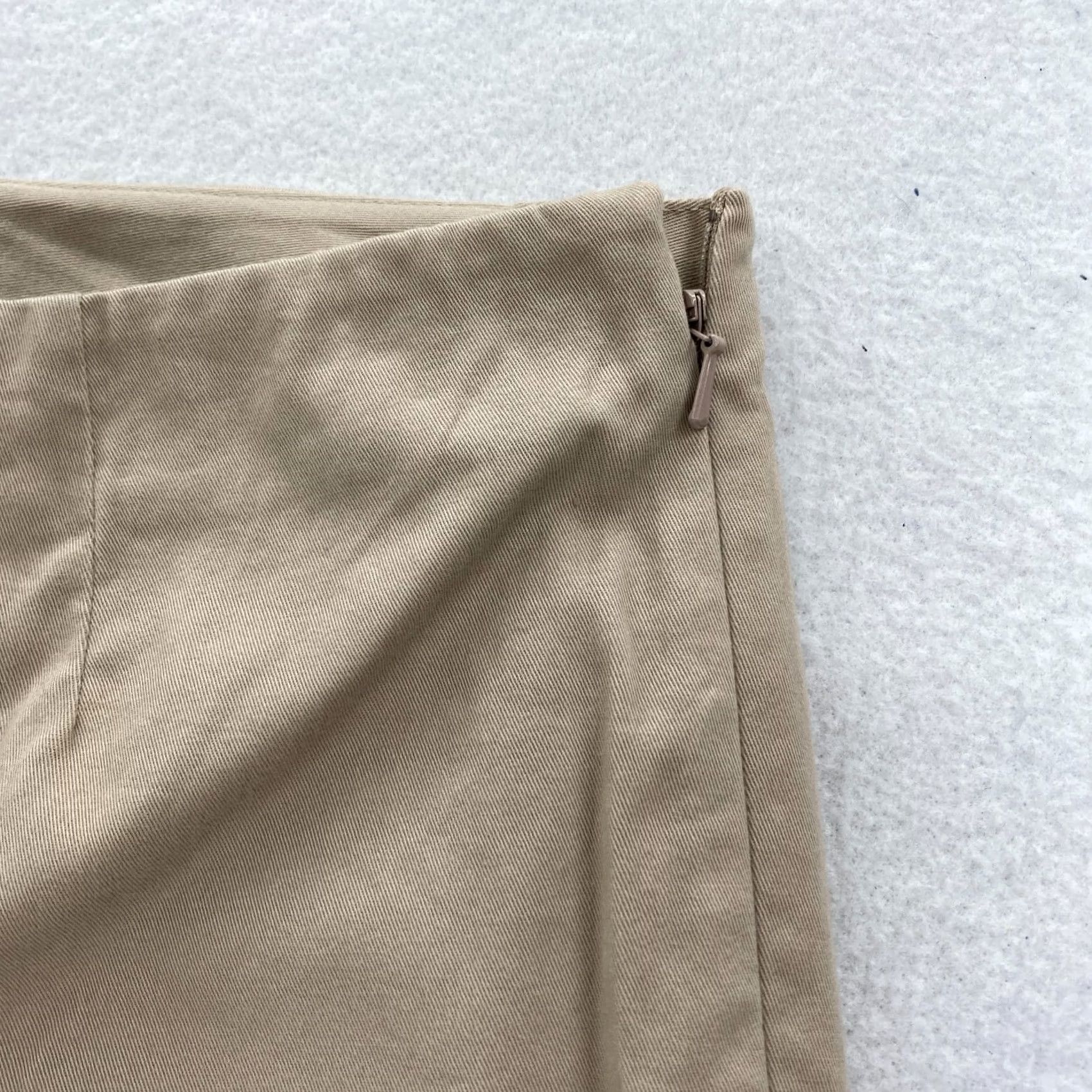J. Jill J. Jill Ankle Pants Women's 8 Khaki Beige Stretch Fabric Side Zip Chino Low Rise Size 30" / US 8 / IT 44 - 4 Thumbnail