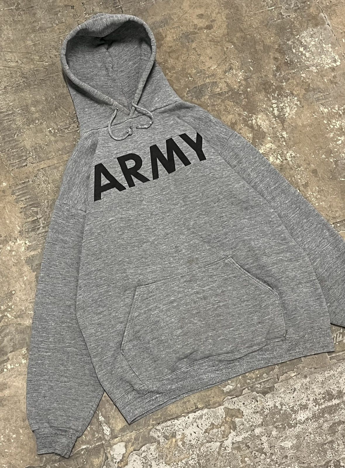Vintage Vintage army boxy fit spell out sweatshirt Russell hype Size US XL / EU 56 / 4 - 1 Thumbnail