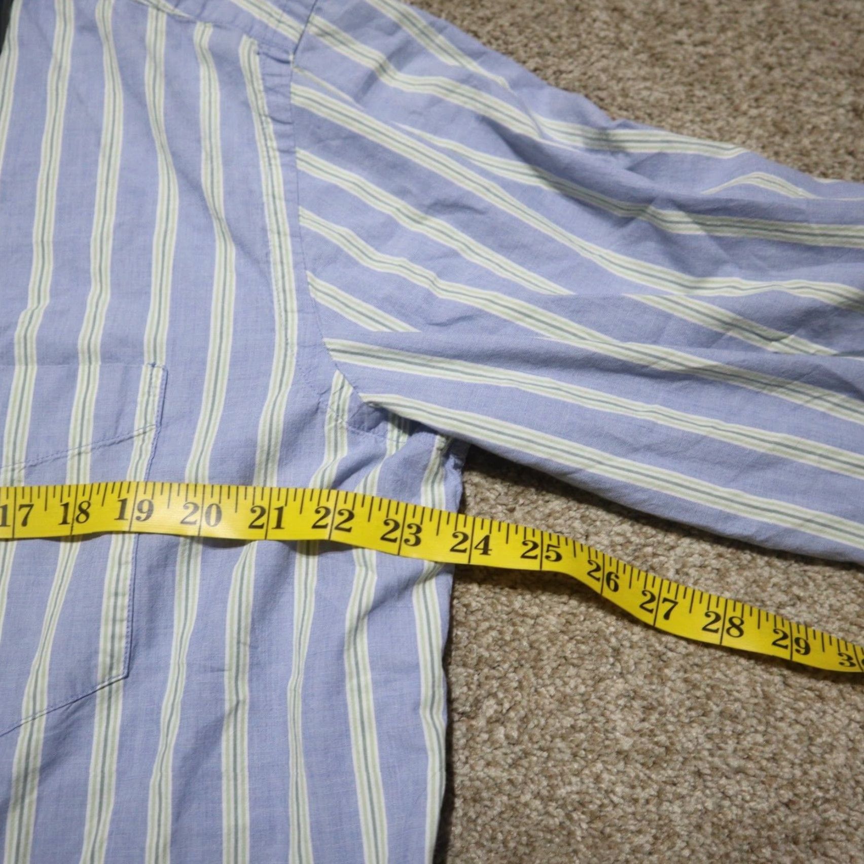 Cherokee VINTAGE Cherokee Blue Striped Button-Up Shirt Long Sleeve Casual Men's XL Size US XL / EU 56 / 4 - 5 Thumbnail