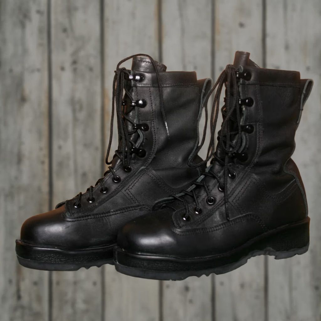 Vintage BELLEVILLE Steel Toe Gore-Tex Navy Flight Deck Boots Men's 3.5 W ≈ Women's 5.5 W Size US 4 / IT 34 - 1 Thumbnail