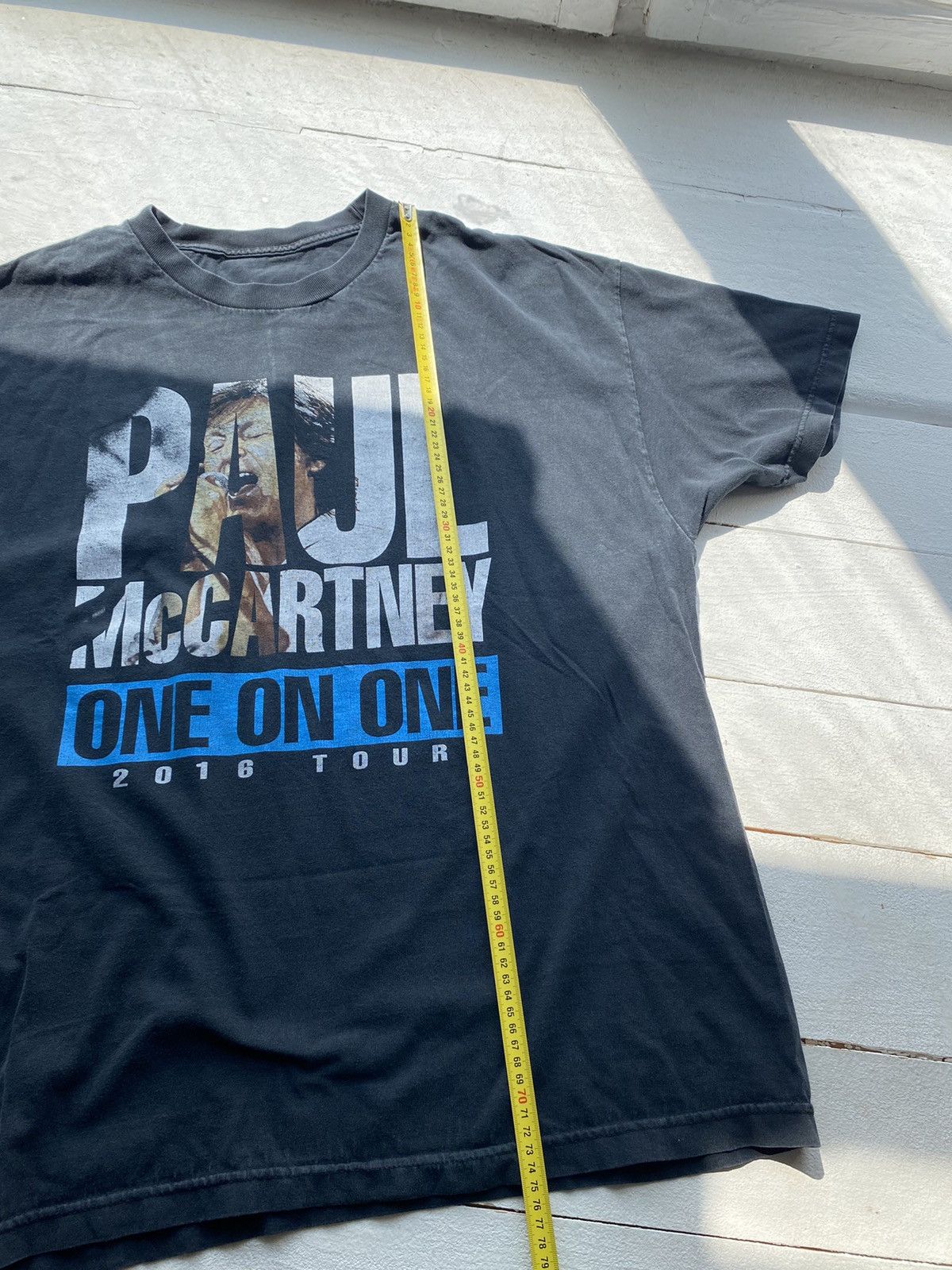 Band Tees 2016 Paul McCartney One On One Tour Faded Black Tee Size US XL / EU 56 / 4 - 11 Thumbnail