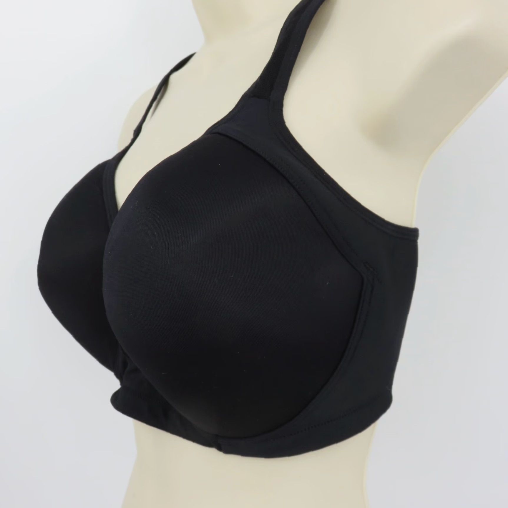 Vintage Vanity Fair Sport Bra 38D Black Wireless Lined Full Figure 71500 Women Size ONE SIZE - 5 Thumbnail