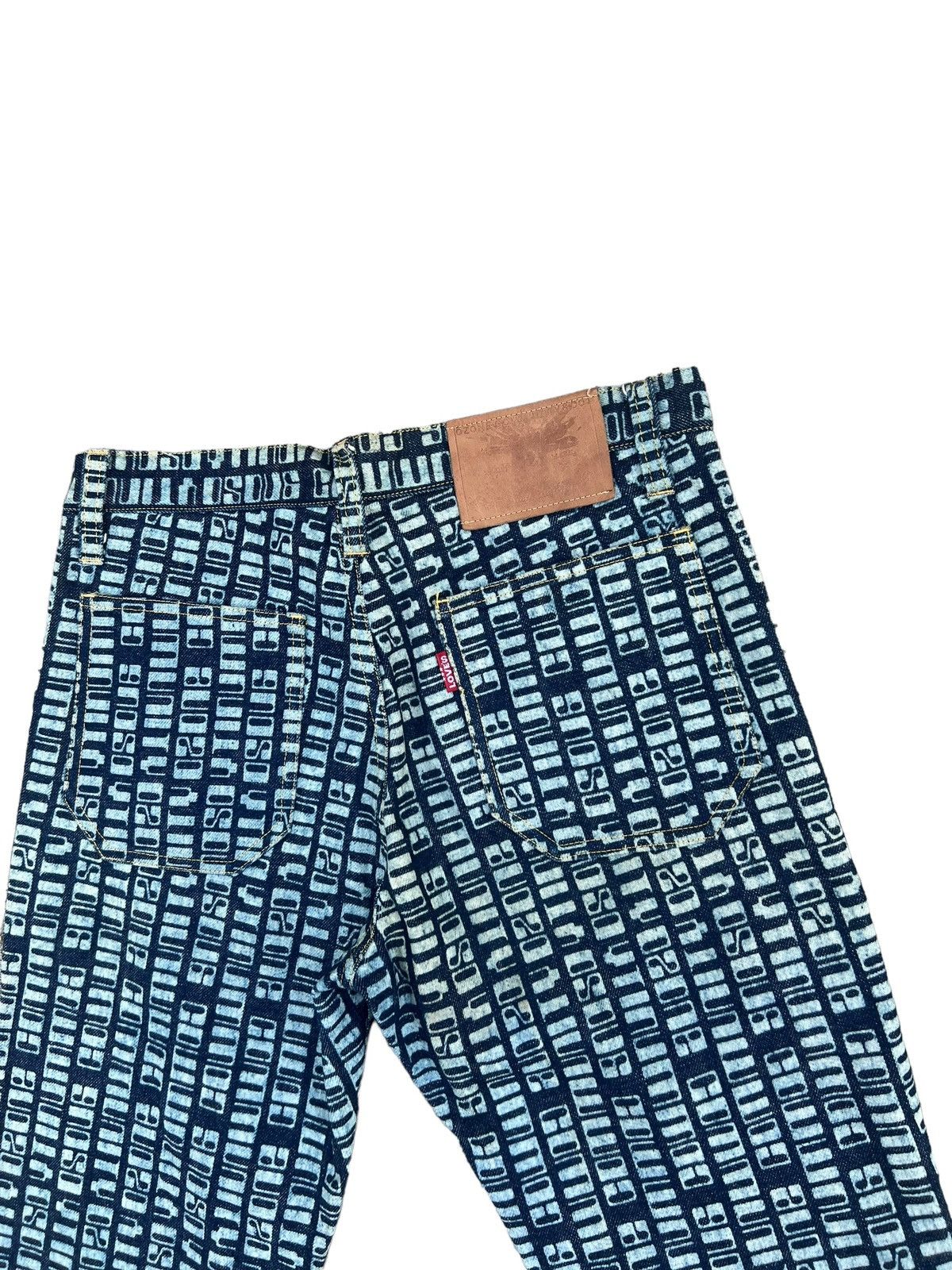 Vintage Vintage Ozone Community Japan All Printed Denim Flare Pant Size US 29 - 6 Thumbnail
