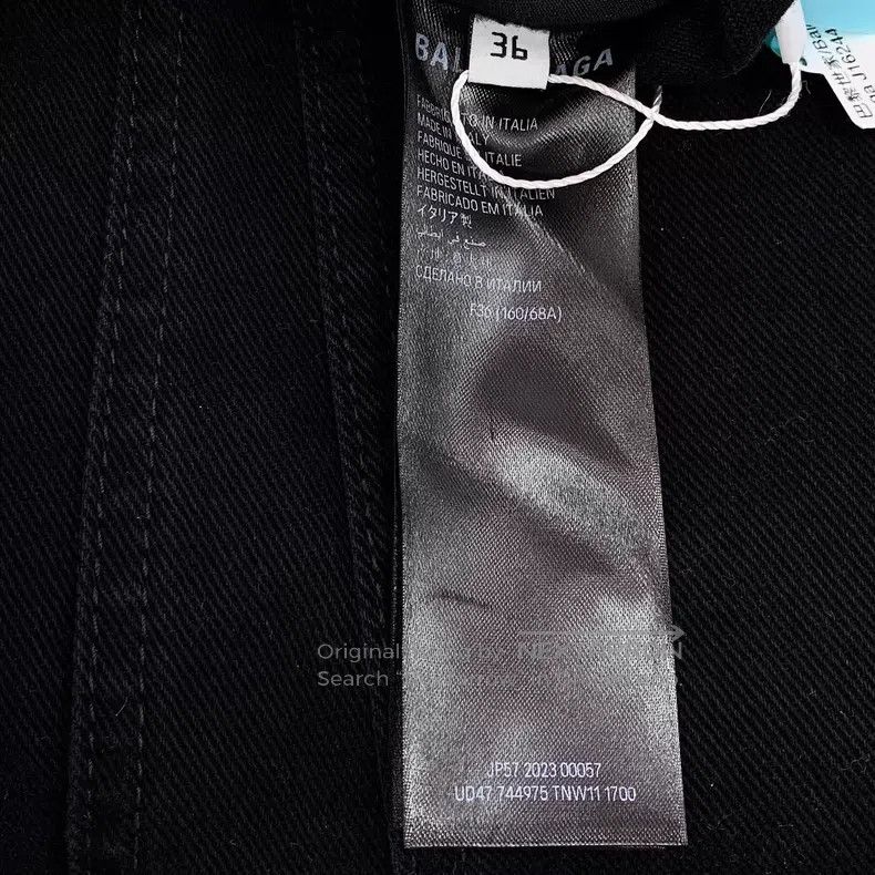 Balenciaga Balenciaga Black Cotton Denim Skirt Size 35" - 7 Thumbnail